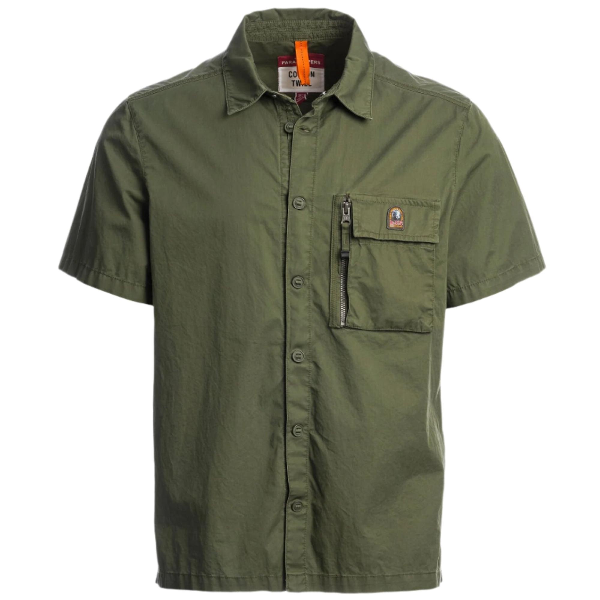 Product image 1 of 6 of Parajumpers Men's Merv Short Sleeve Shirt - Tortuga Green