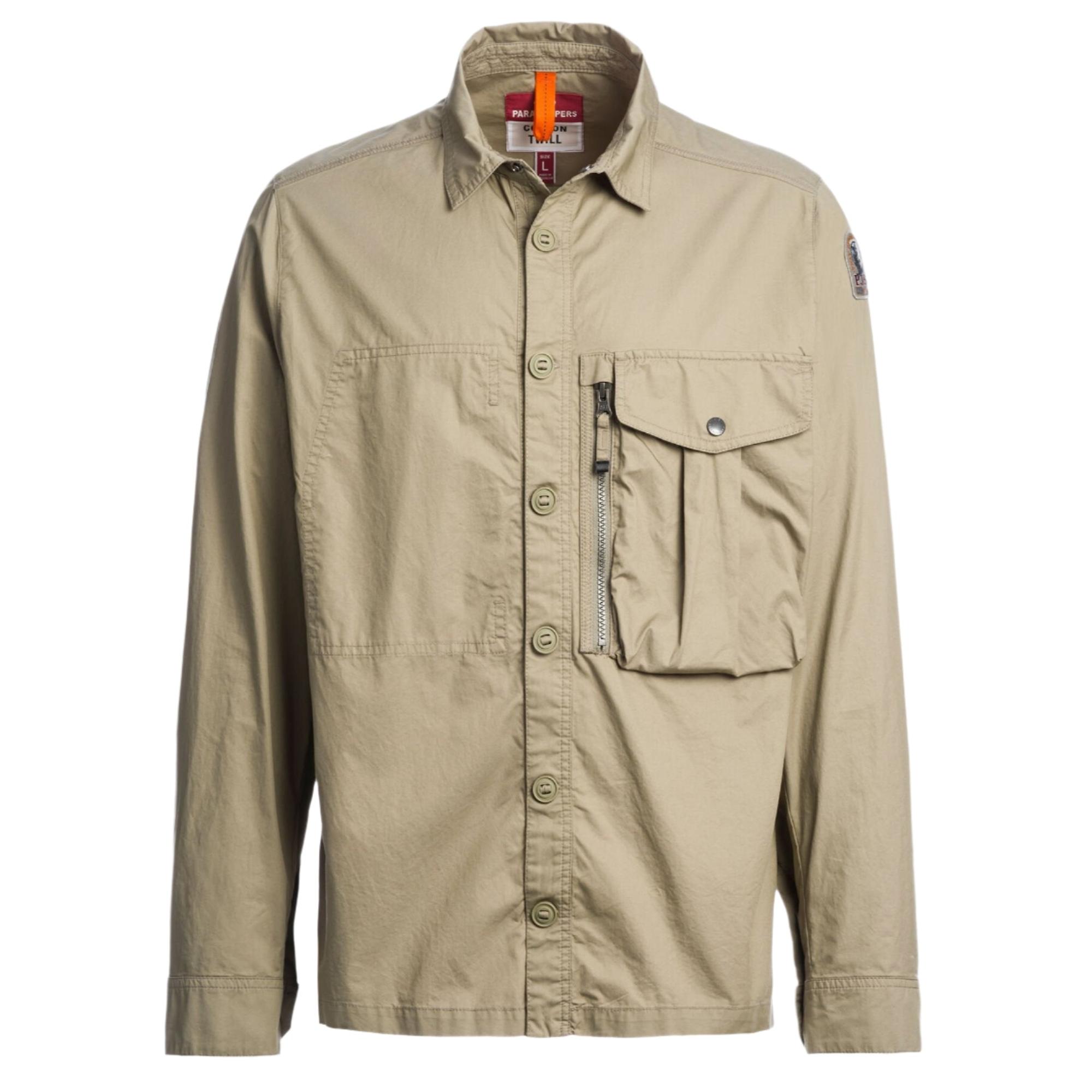 Product image 1 of 7 of Parajumpers Men's Kurtis Long Sleeved Overshirt - Silver Sage