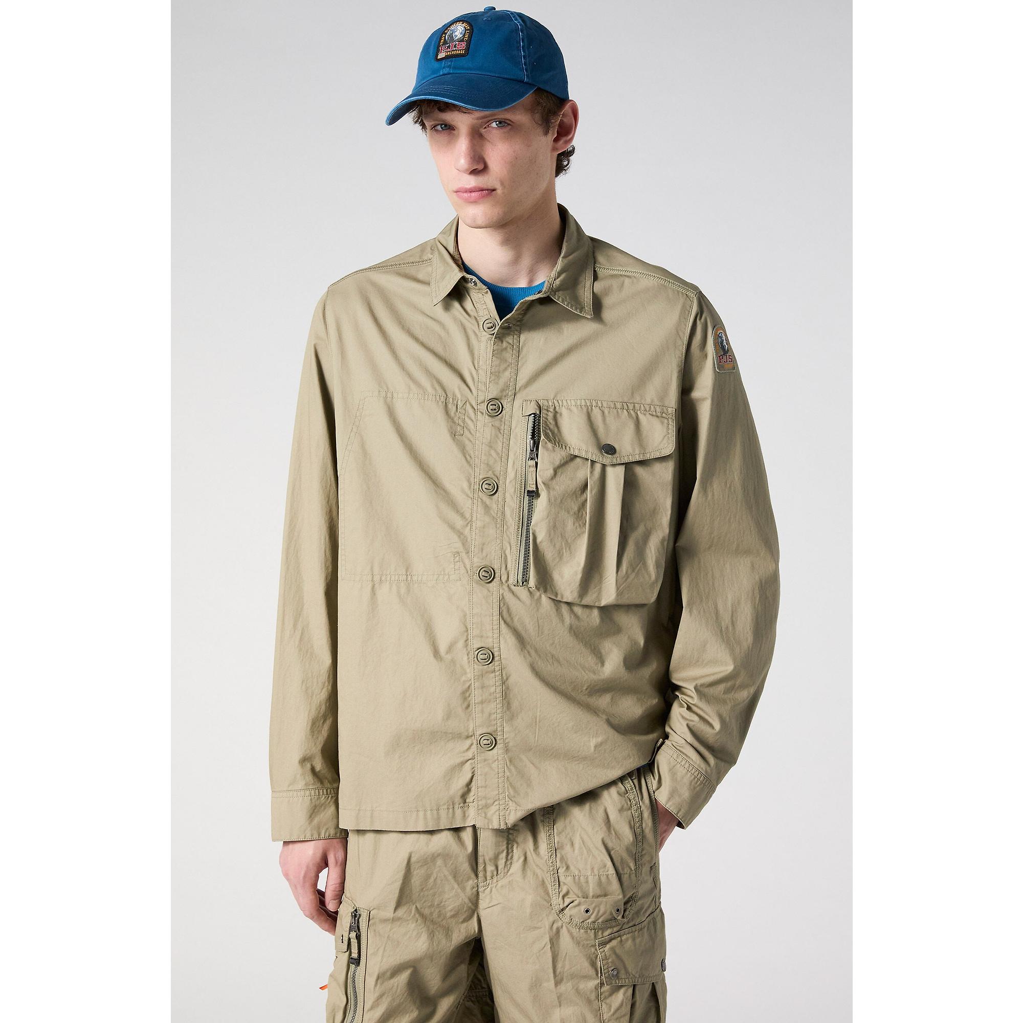 Product image 4 of 7 of Parajumpers Men's Kurtis Long Sleeved Overshirt - Silver Sage