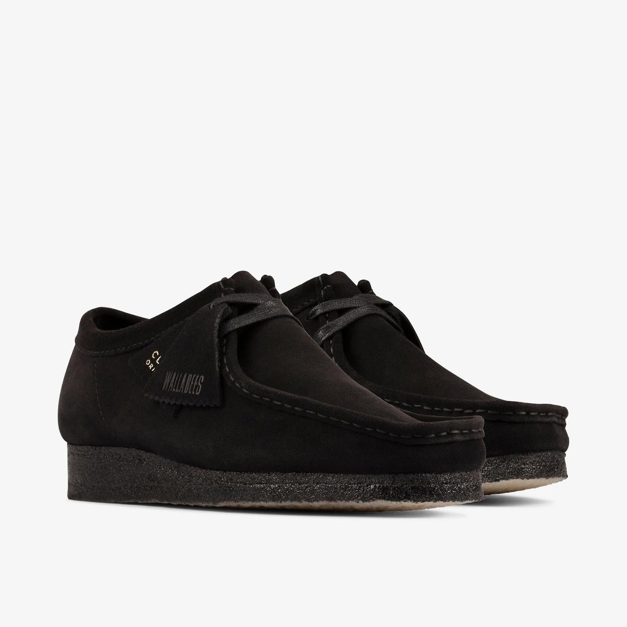 Product image 5 of 7 of Clarks Originals Women's Wallabee Shoes - Black Suede