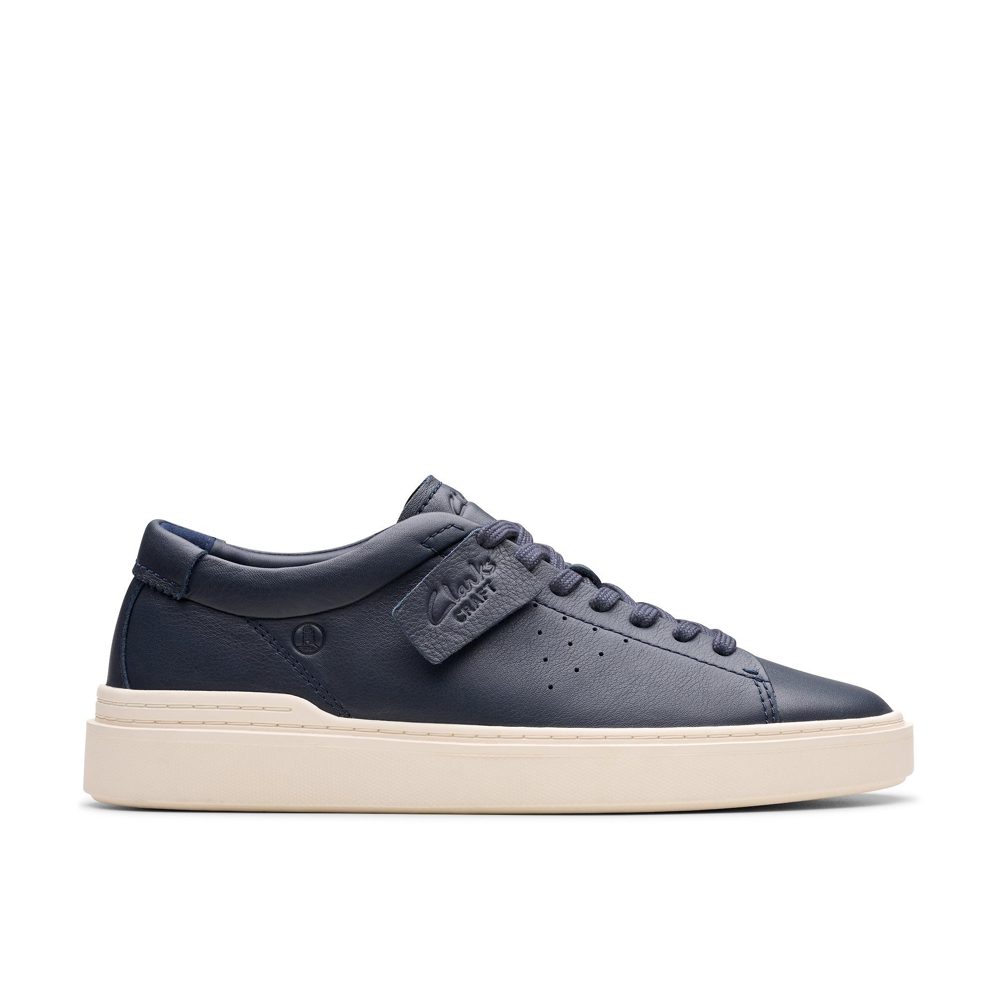 Product image 1 of 7 of Clarks Men's Craft Swift Leather Trainers - Navy