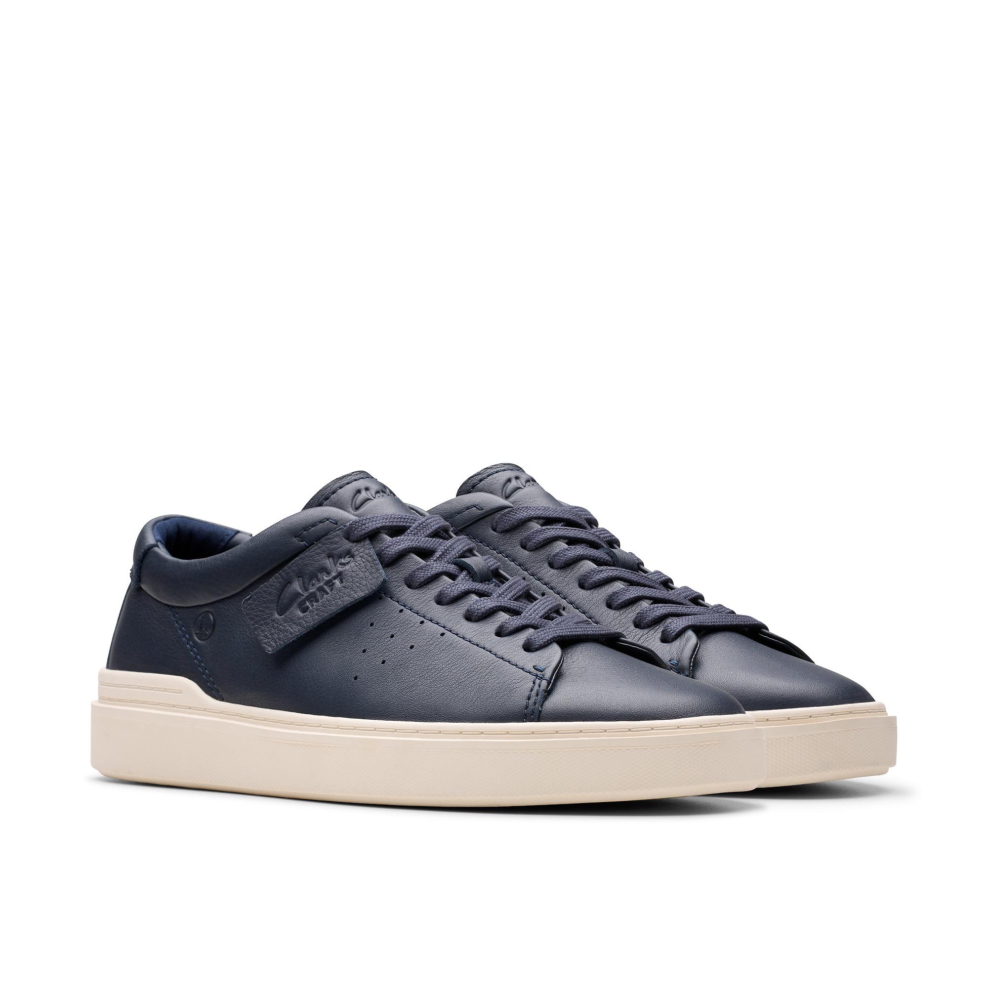 Product image 4 of 7 of Clarks Men's Craft Swift Leather Trainers - Navy