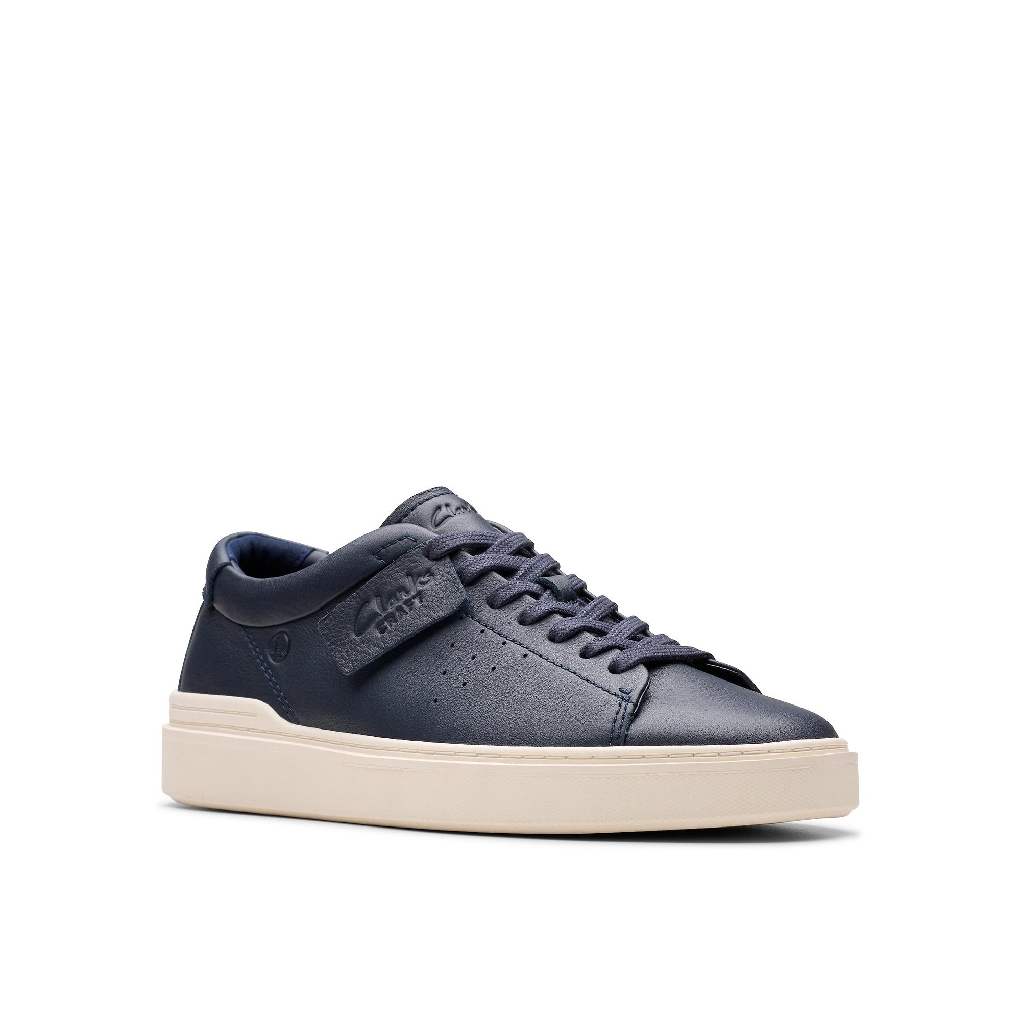 Product image 3 of 7 of Clarks Men's Craft Swift Leather Trainers - Navy