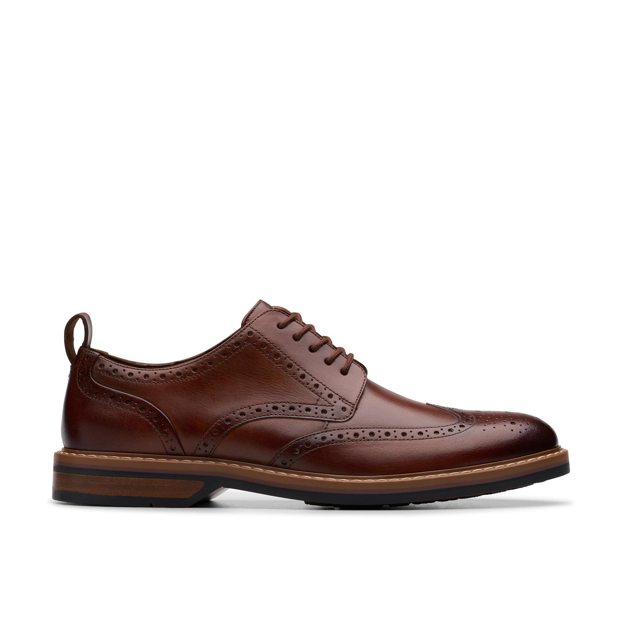 Product image 1 of 8 of Clarks Men's Aldwin Limit Brogues - Mid Tan Leather