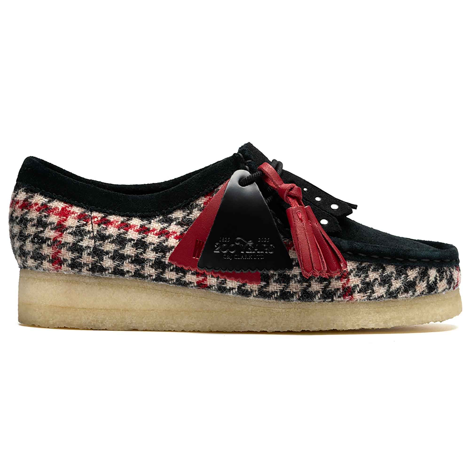 Product image 1 of 8 of Clarks Originals Women's Wallabee Shoes - Black Harris Tweed