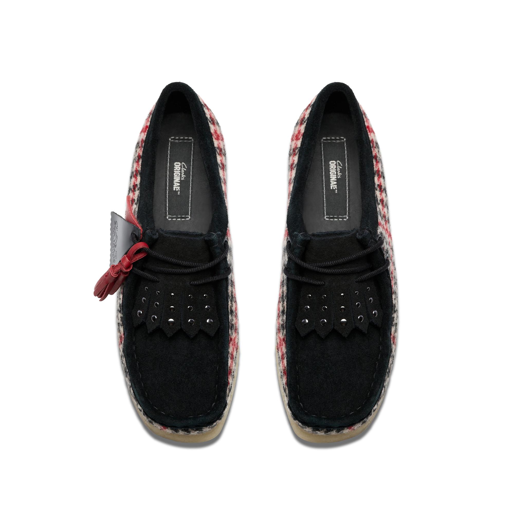 Product image 6 of 8 of Clarks Originals Women's Wallabee Shoes - Black Harris Tweed