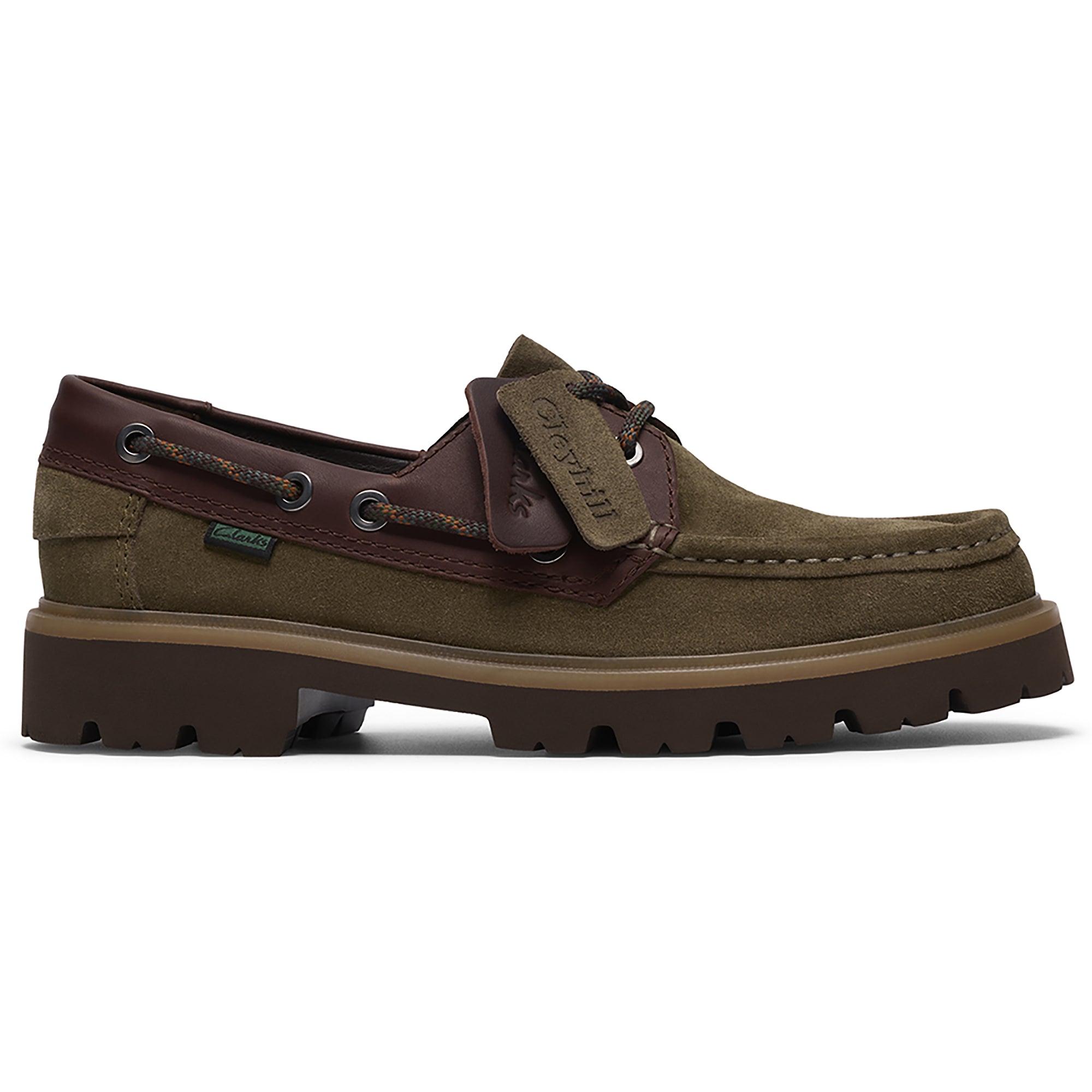 Product image 1 of 8 of Clarks Men's Cleyhill Boat Shoes - Olive Combi