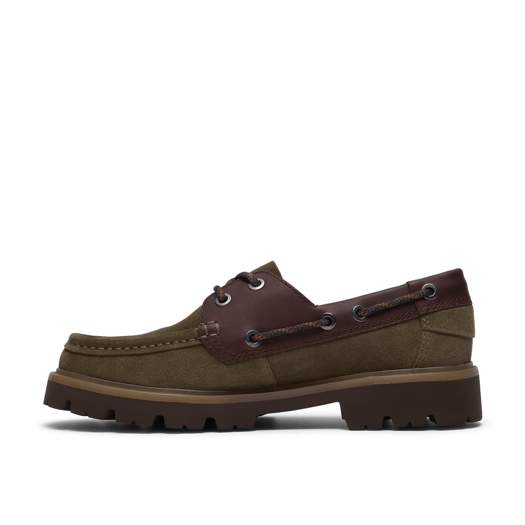 Product image 2 of 8 of Clarks Men's Cleyhill Boat Shoes - Olive Combi