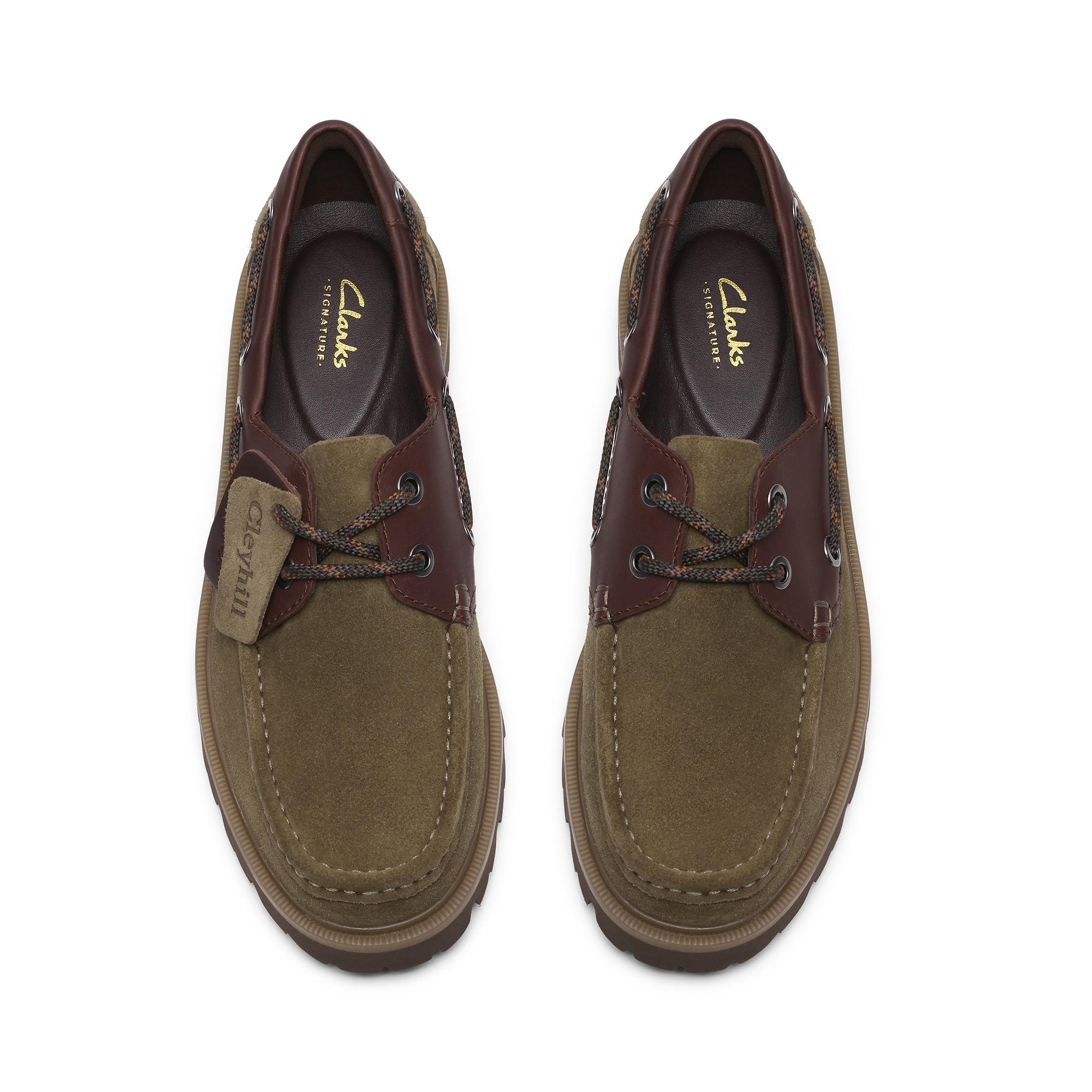 Product image 6 of 8 of Clarks Men's Cleyhill Boat Shoes - Olive Combi