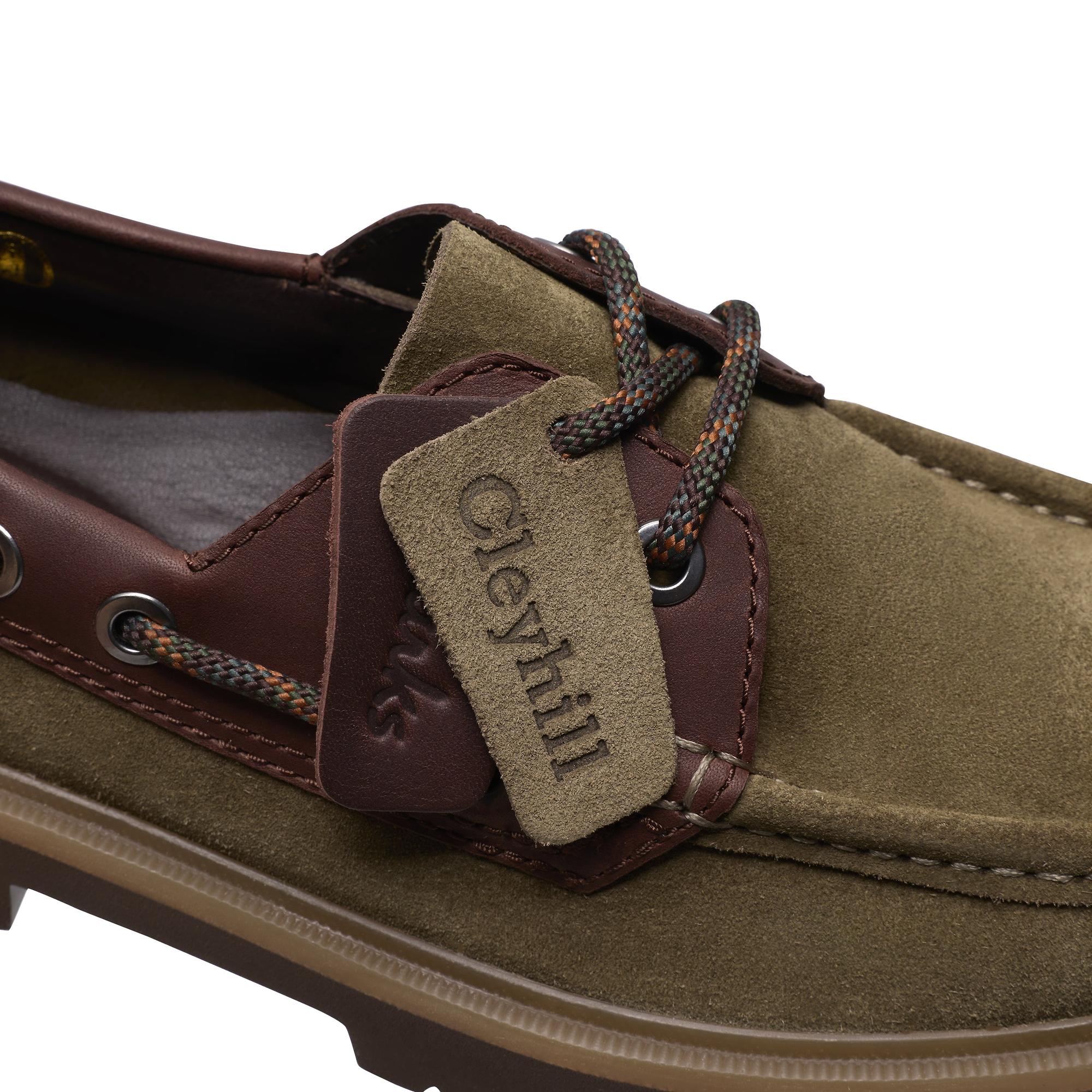 Product image 8 of 8 of Clarks Men's Cleyhill Boat Shoes - Olive Combi