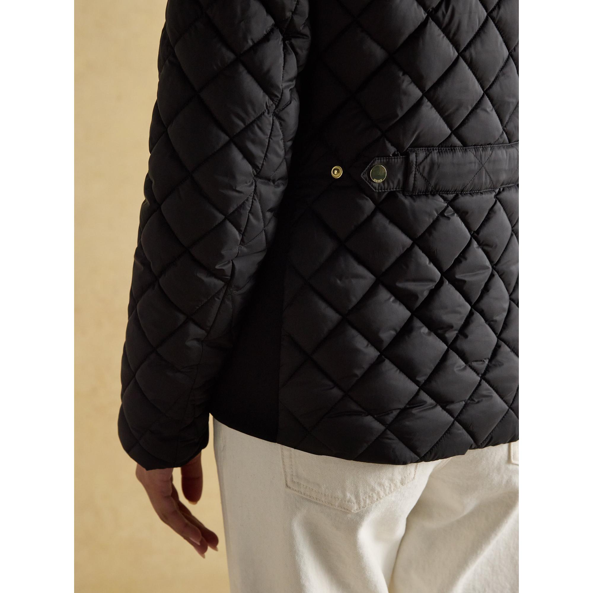 Product image 6 of 8 of Joules Women's Braemar Luxe Showerproof Diamond Quilted Coat - Black