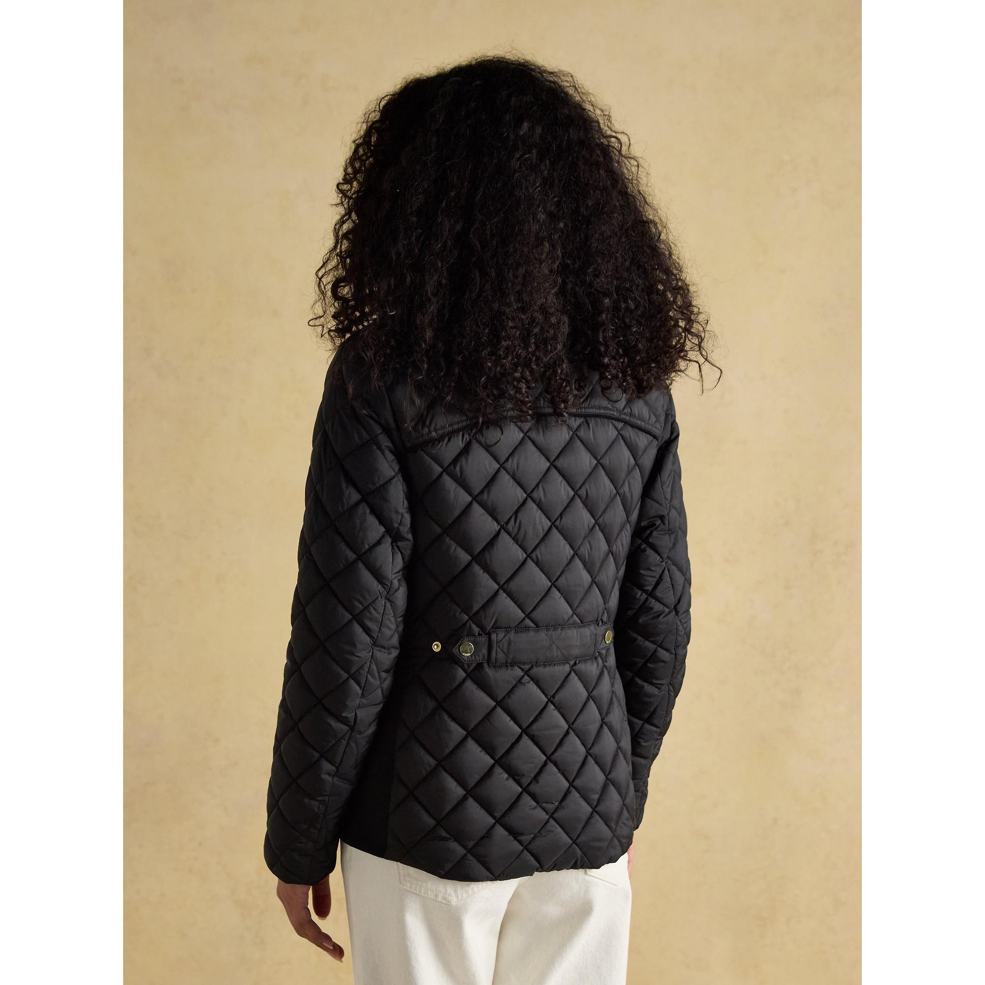 Product image 3 of 8 of Joules Women's Braemar Luxe Showerproof Diamond Quilted Coat - Black