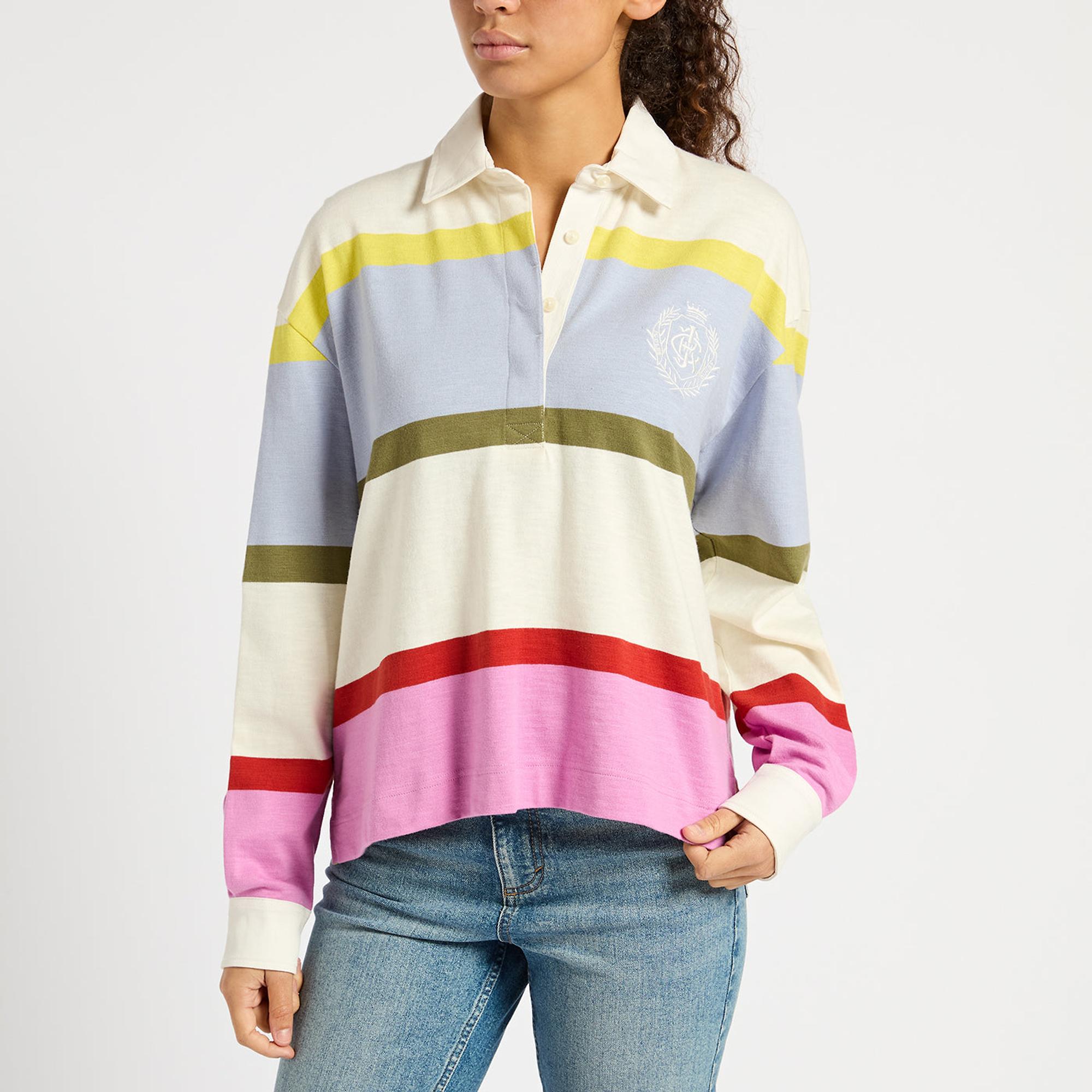 Product image 4 of 6 of Joules Women's Lara Boxy Fit Rugby Shirt - Multi