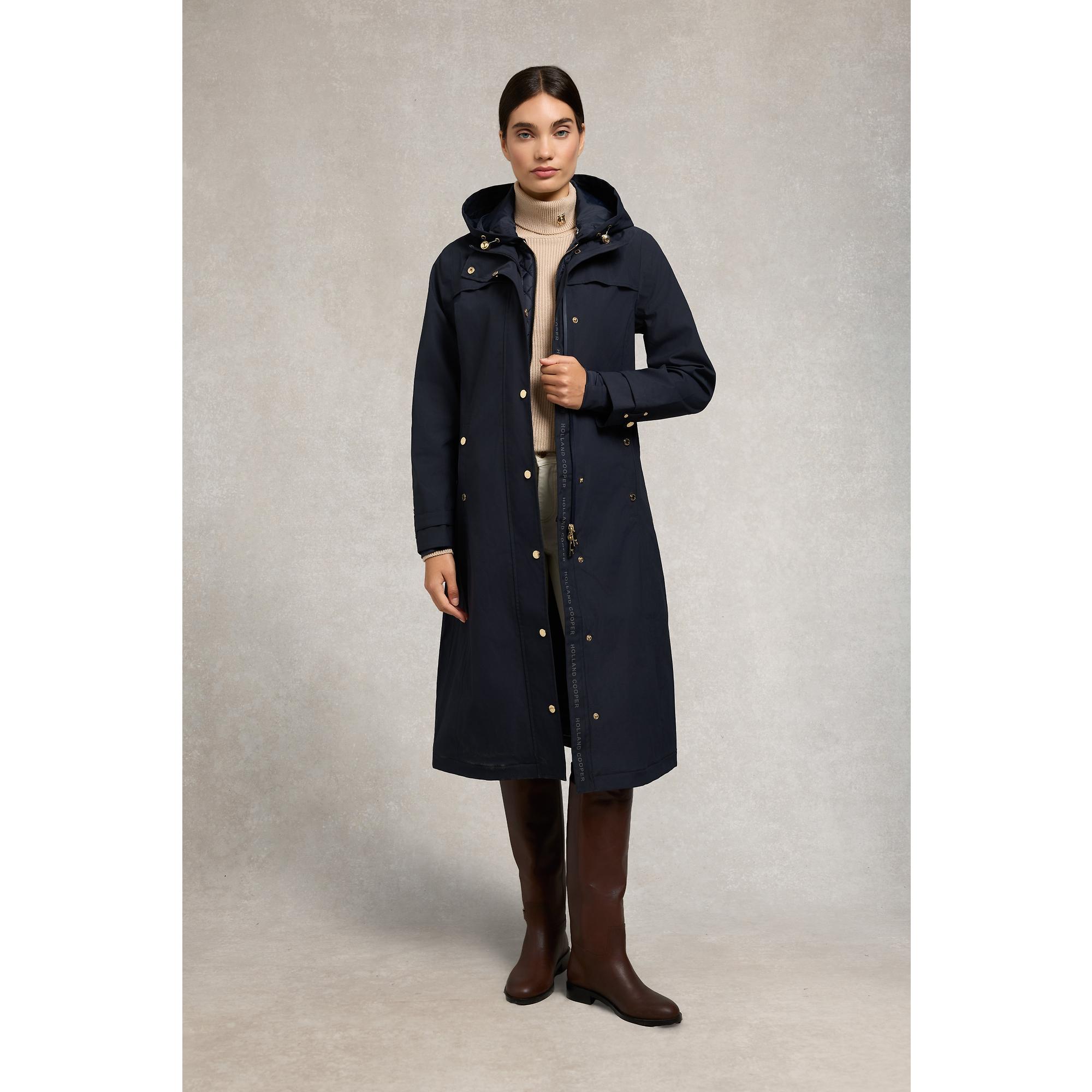 Product image 3 of 11 of Holland Cooper Women's Folgate Rain Coat - Ink Navy