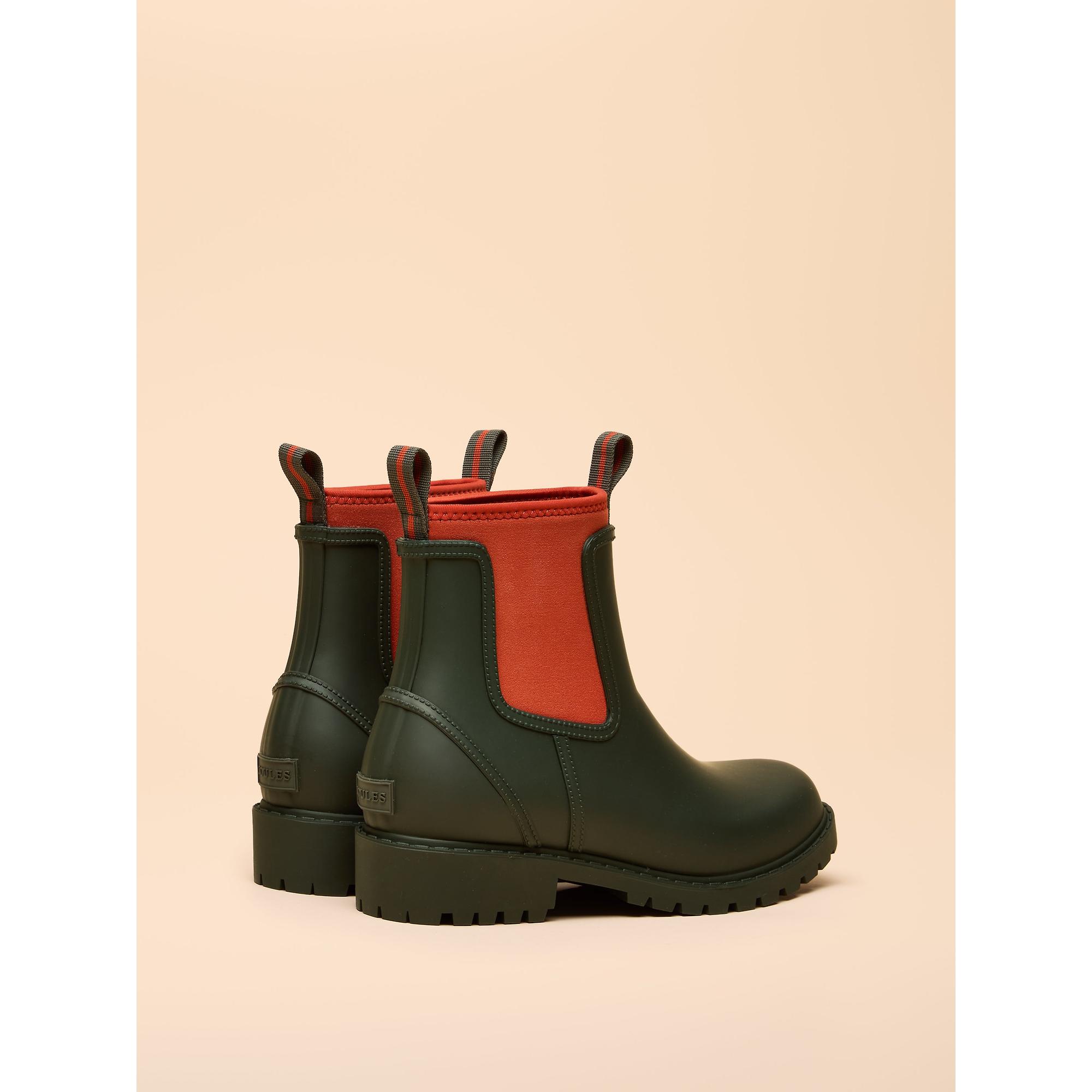 Product image 3 of 6 of Joules Women's Oakfield Colour Block Short Neoprene-Lined Wellies - Green