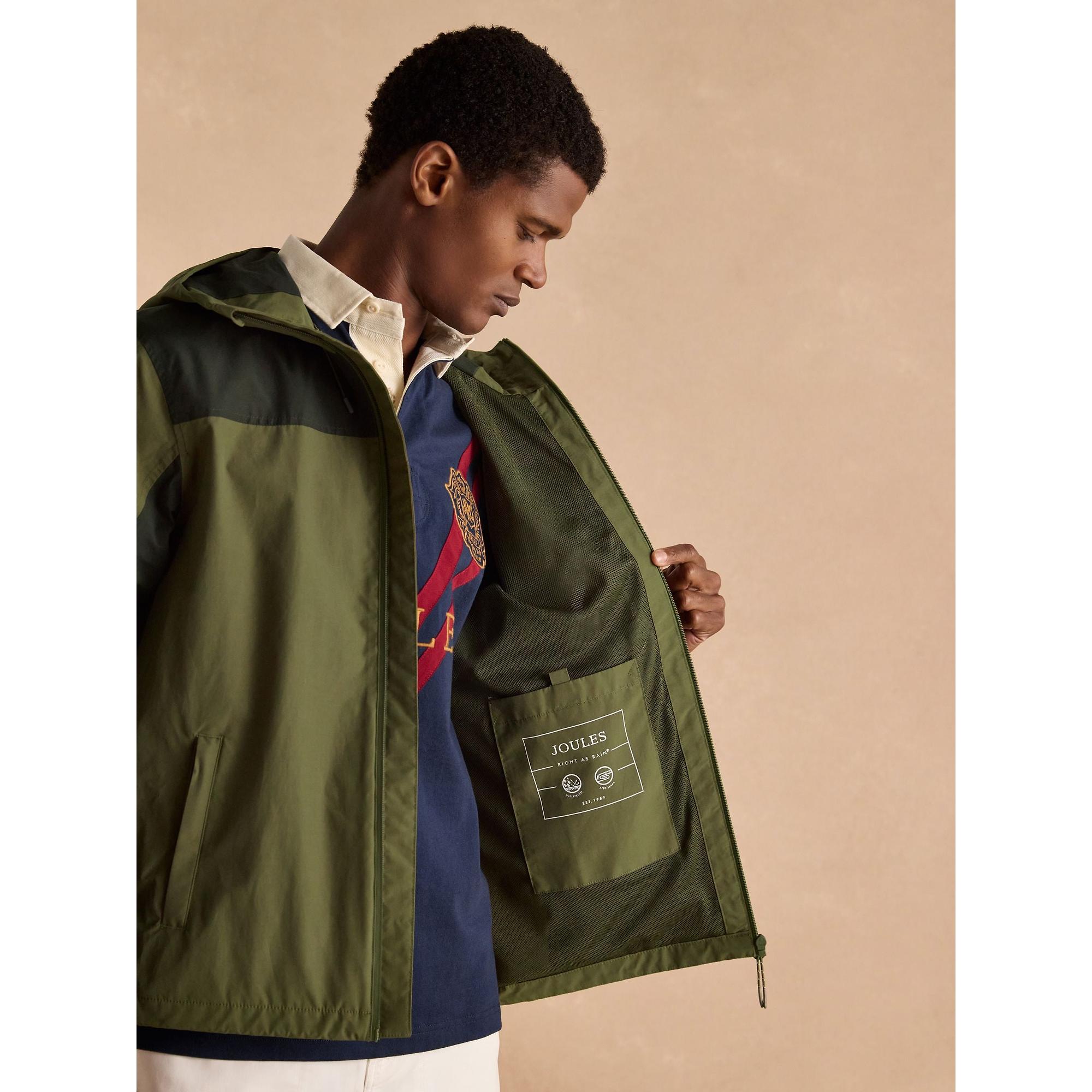 Product image 14 of 14 of Joules Men's Ayston Lightweight Waterproof Coat - Green