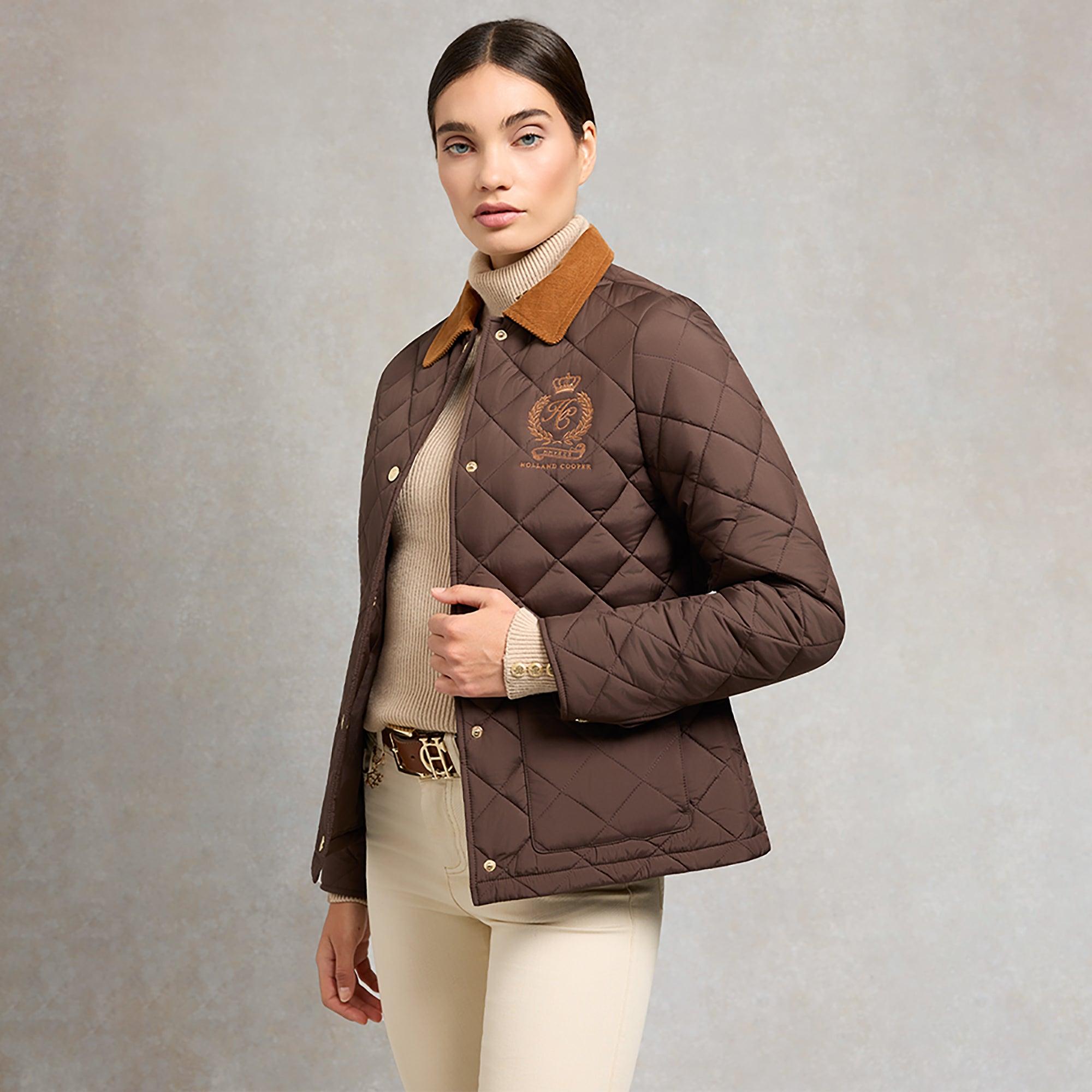 Product image 2 of 9 of Holland Cooper Women's Hastings Quilted Jacket - Chocolate