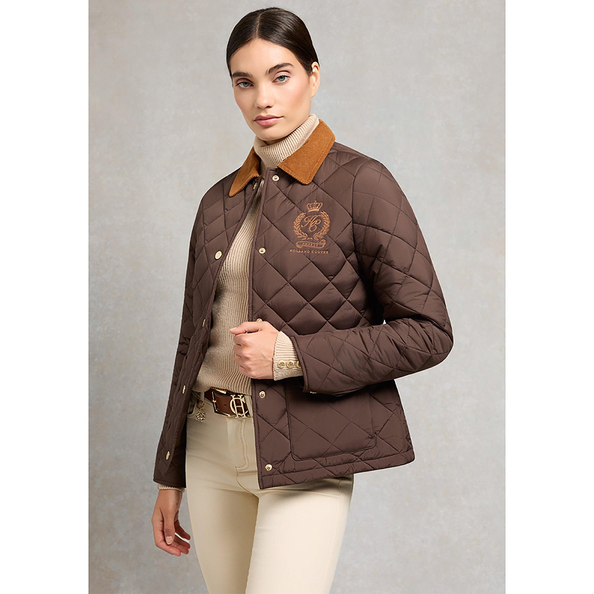 Product image 3 of 9 of Holland Cooper Women's Hastings Quilted Jacket - Chocolate