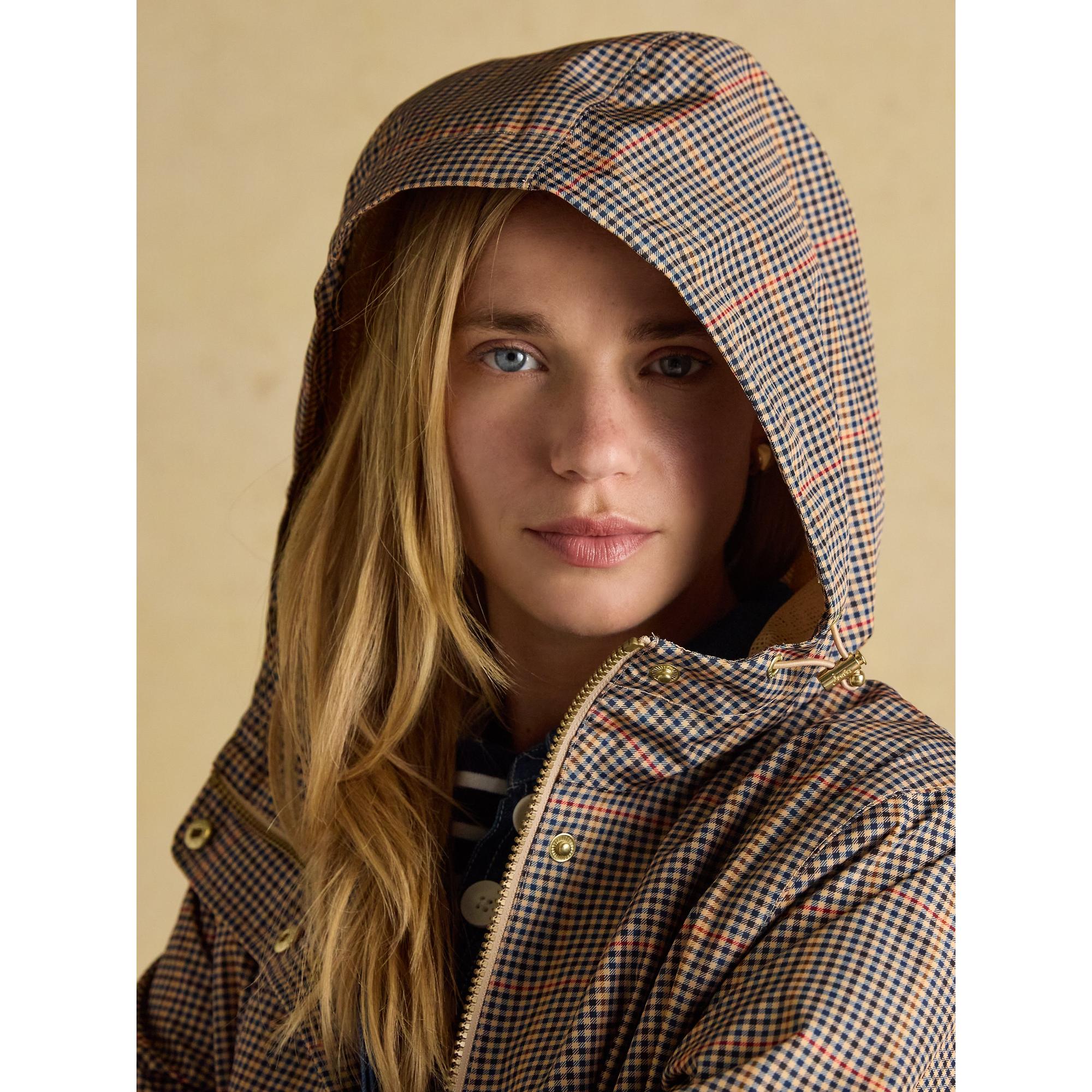 Product image 8 of 16 of Joules Women's Holkham Waterproof Packable Hooded Raincoat - Henson Check