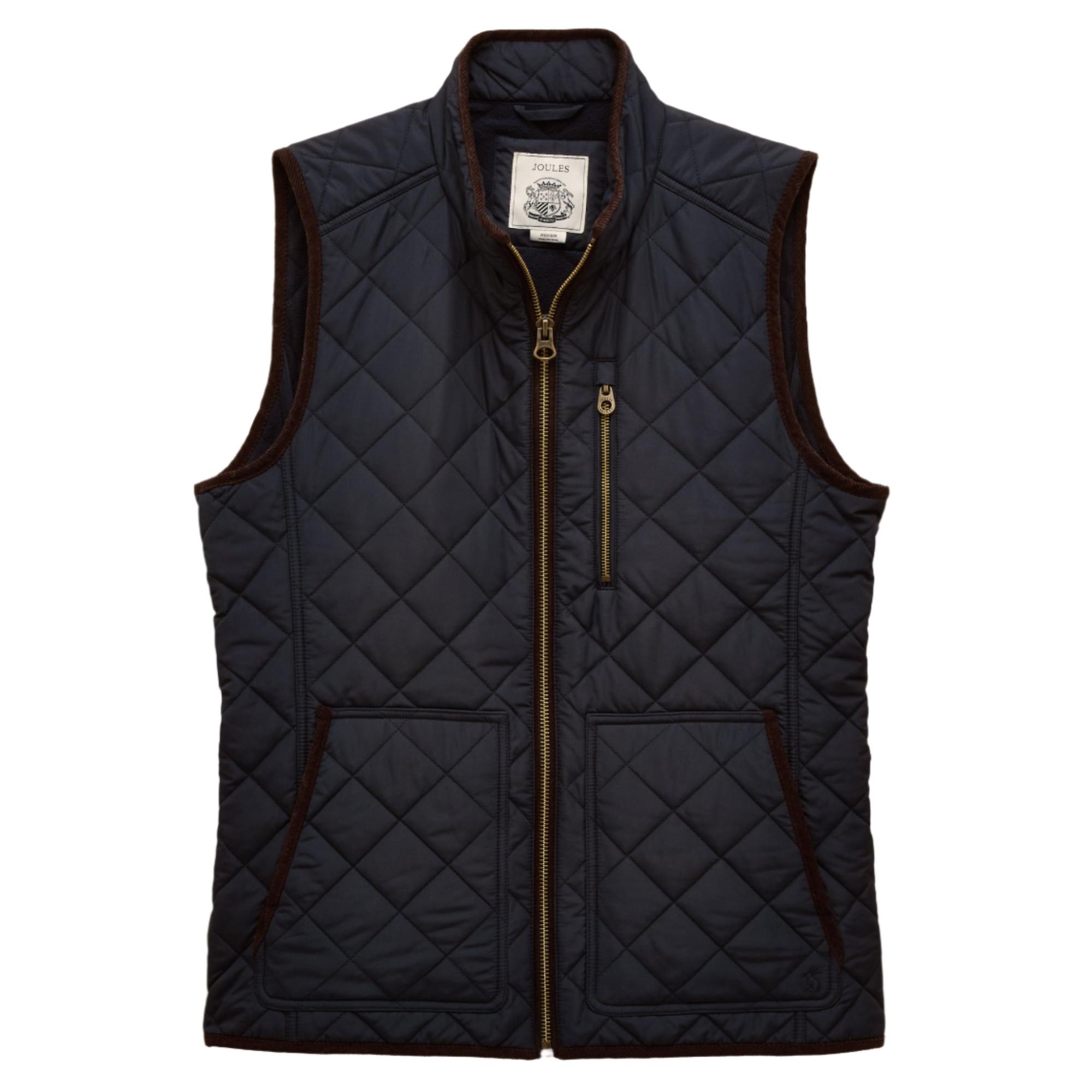 Product image 1 of 11 of Joules Men's Maynard Diamond Quilted Gilet Gilet - Navy