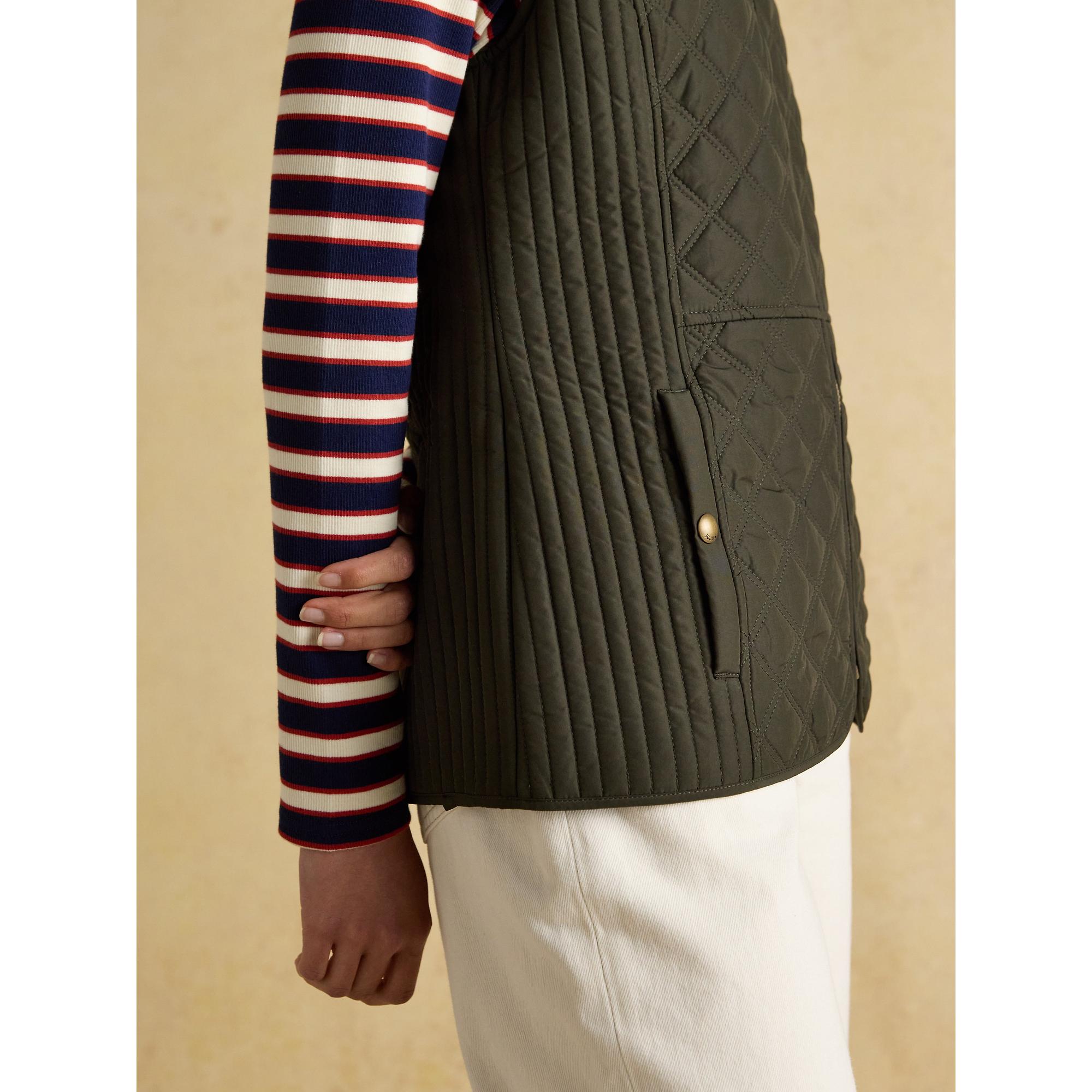 Product image 4 of 10 of Joules Women's Minx Showerproof Diamond Quilted Gilet - Green