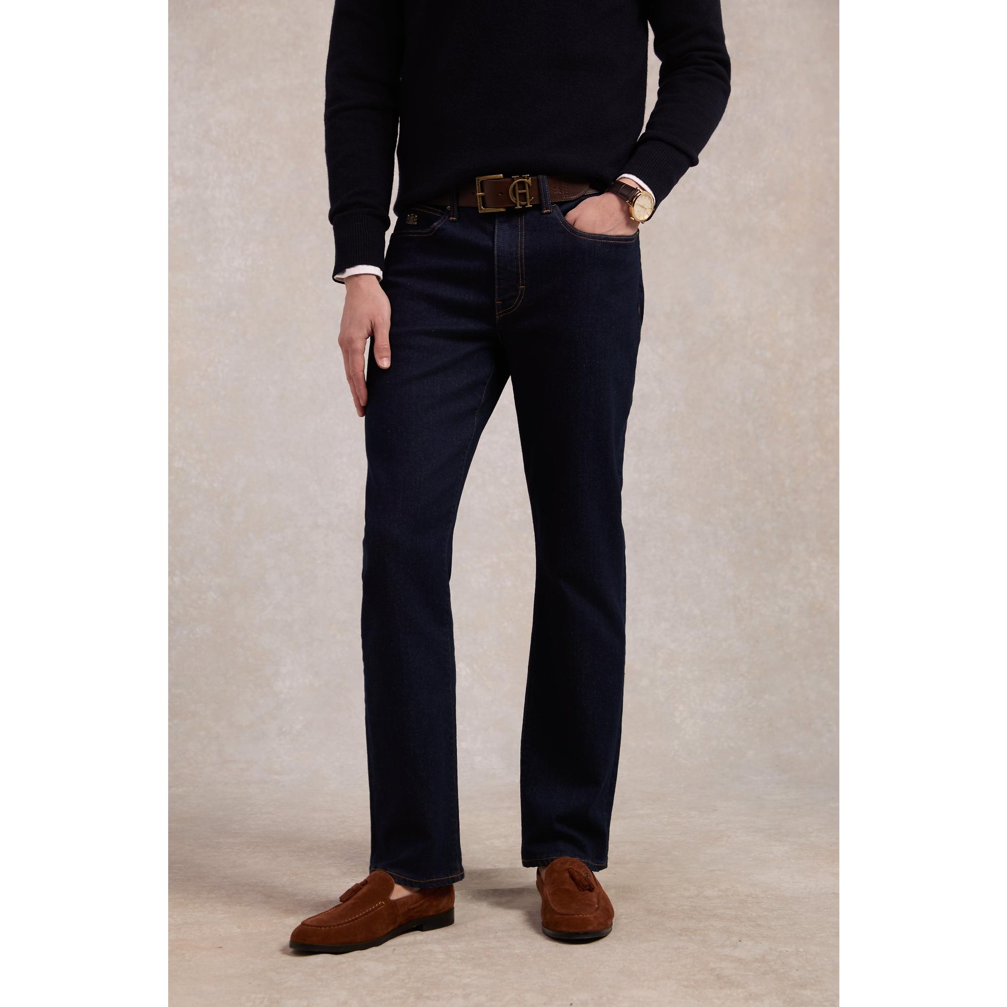 Product image 3 of 8 of Holland Cooper Men's Classic Straight Jeans - Dark Indigo