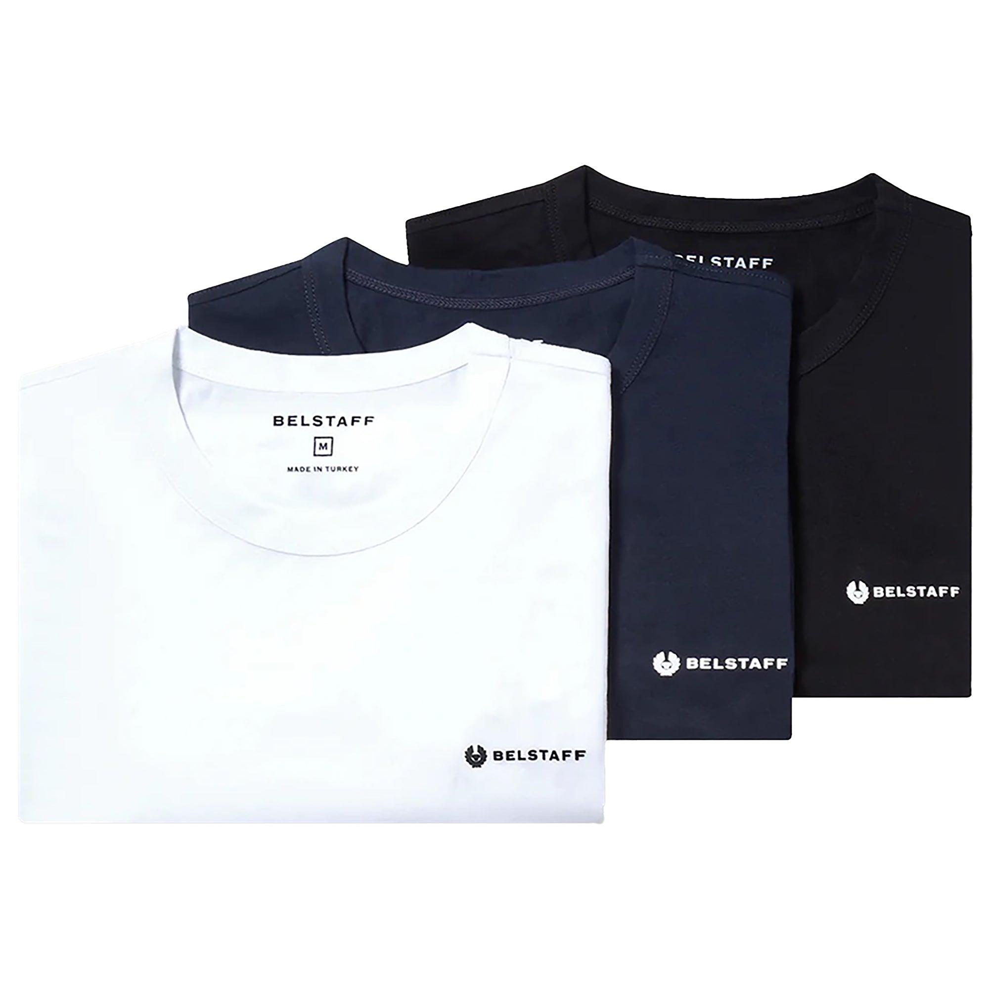 Product image 1 of 4 of Belstaff Men's 3 Pack T-Shirt - Black/Dark Ink/White