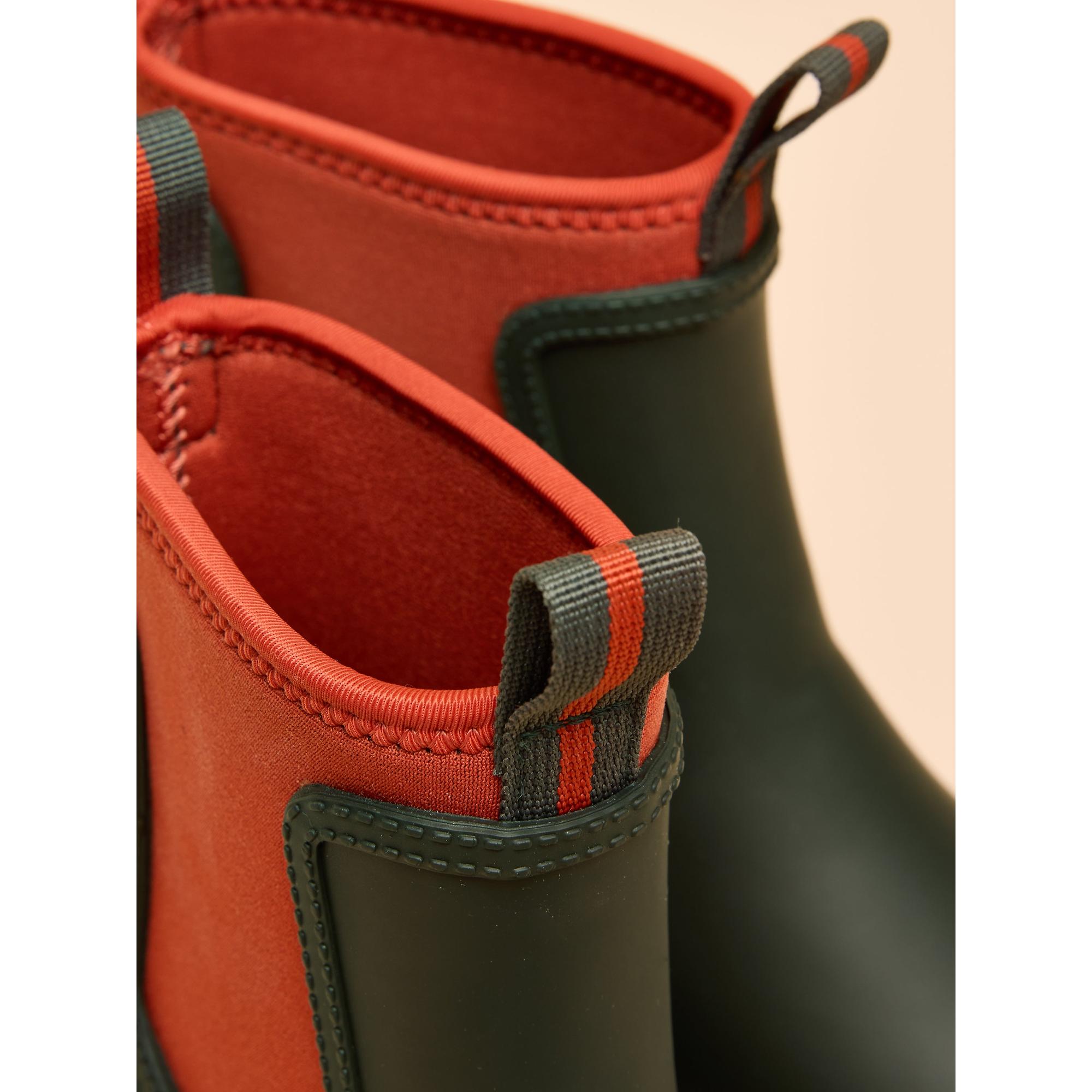 Product image 6 of 6 of Joules Women's Oakfield Colour Block Short Neoprene-Lined Wellies - Green