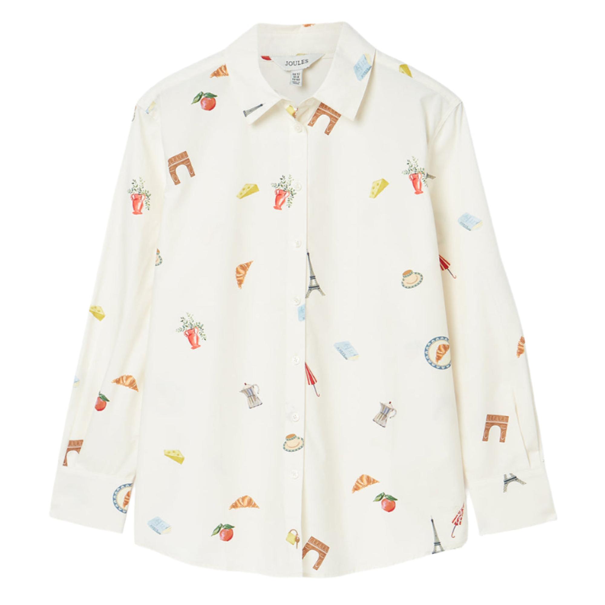 Product image 1 of 5 of Joules Women's Amilla Paris Print Shirt - White