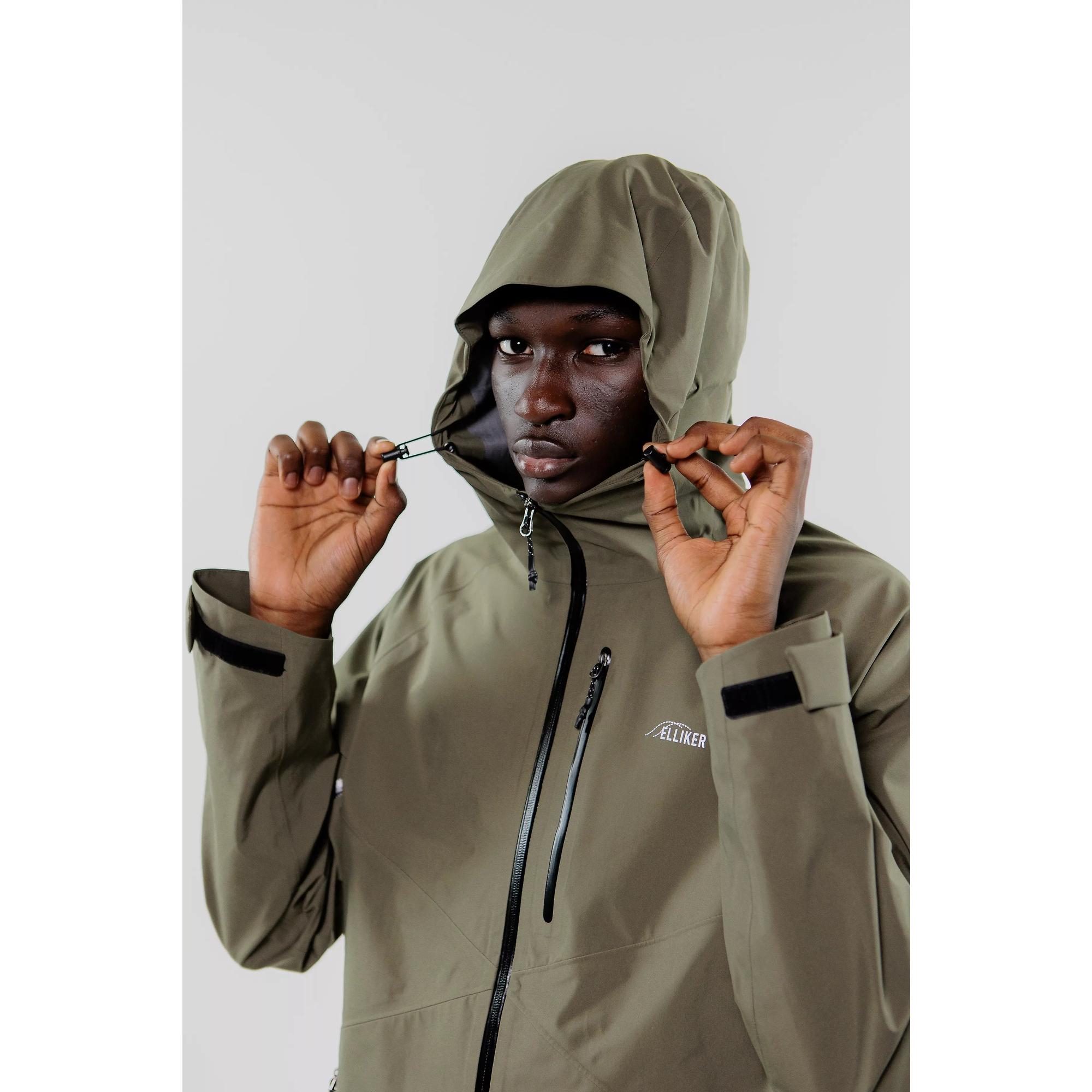 Product image 7 of 20 of Elliker Unisex Ayre 3L Waterproof Shell Jacket - Khaki