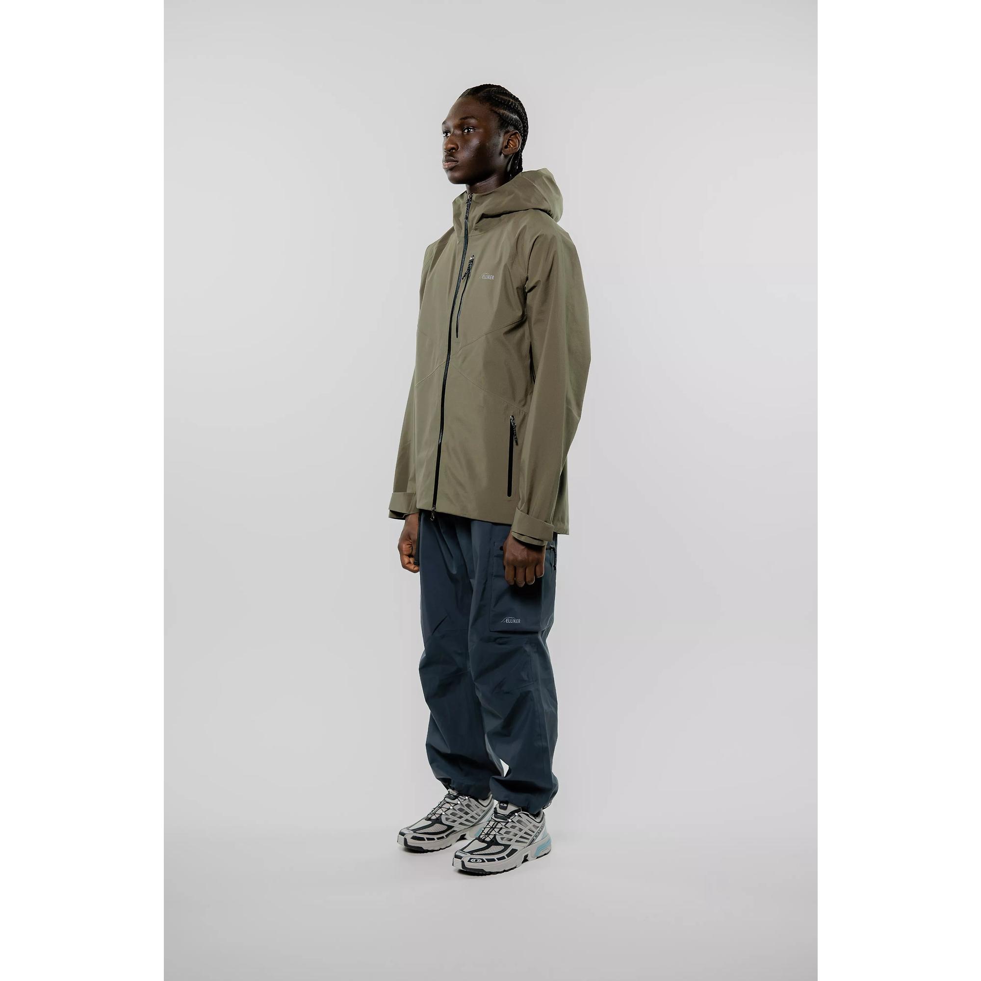 Product image 3 of 20 of Elliker Unisex Ayre 3L Waterproof Shell Jacket - Khaki