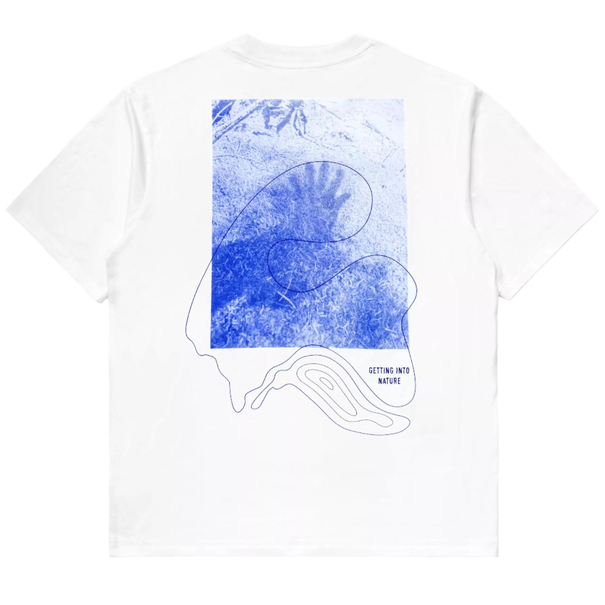 Product image 1 of 9 of Elliker Unisex Rill Hand Print Short Sleeve T-Shirt - White