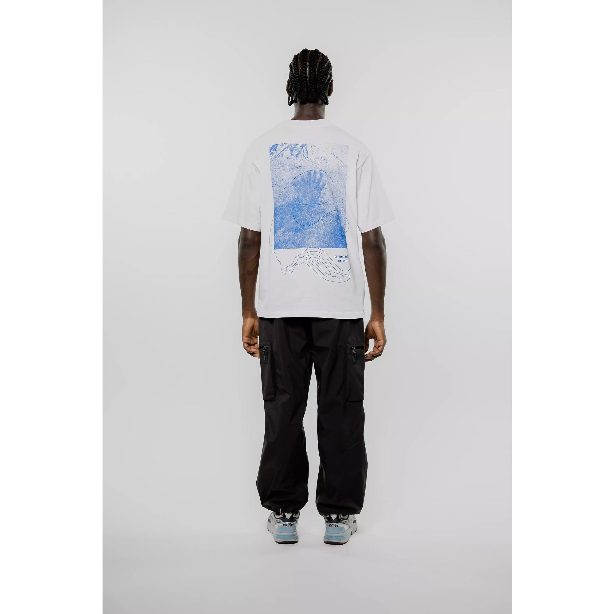 Product image 4 of 9 of Elliker Unisex Rill Hand Print Short Sleeve T-Shirt - White