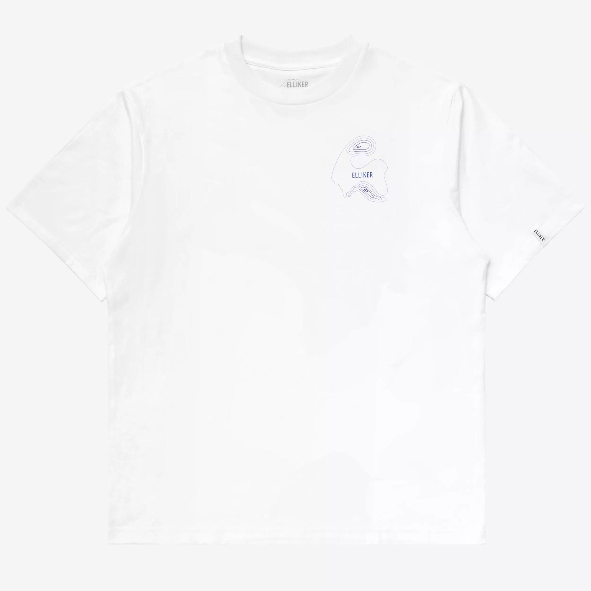 Product image 5 of 9 of Elliker Unisex Rill Hand Print Short Sleeve T-Shirt - White