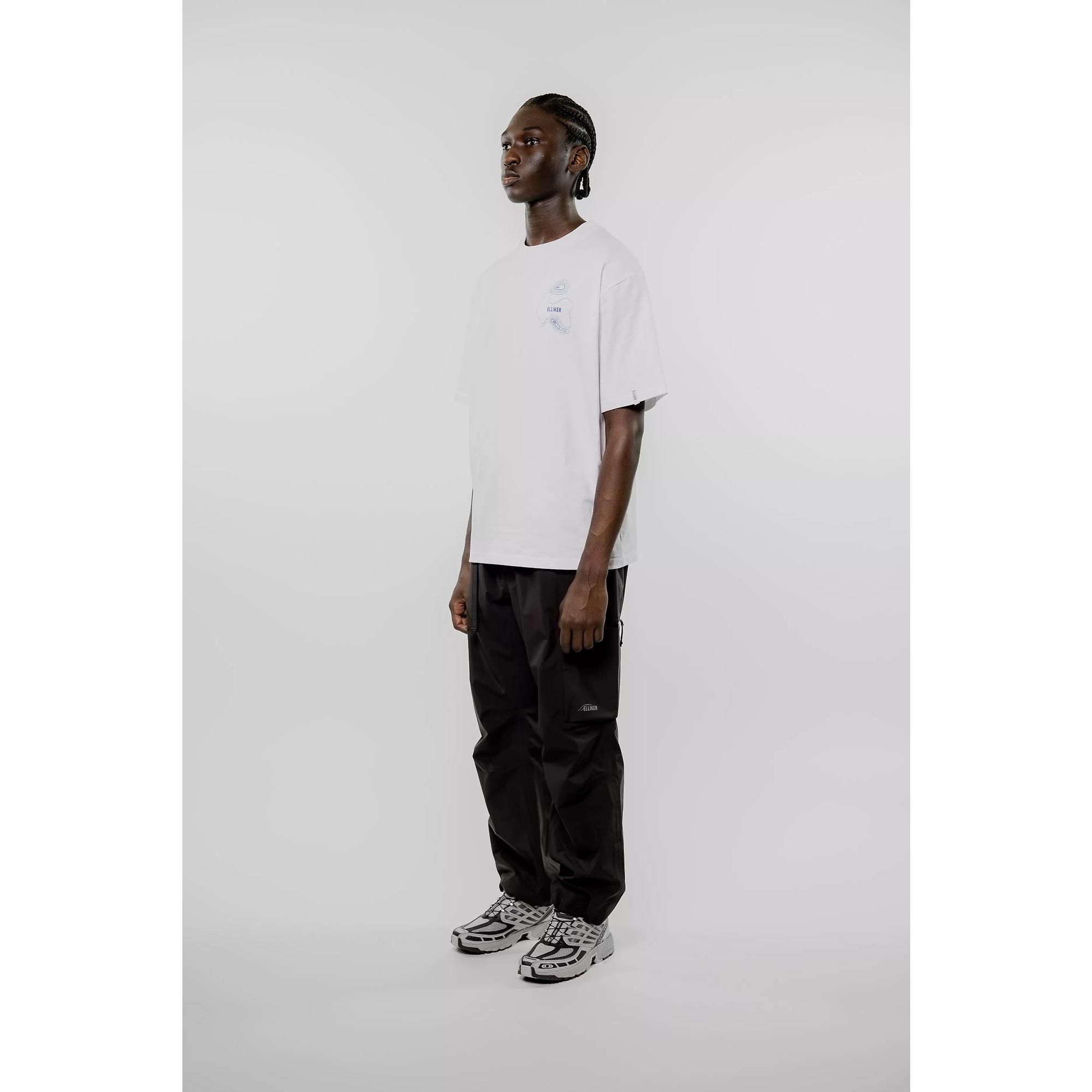 Product image 3 of 9 of Elliker Unisex Rill Hand Print Short Sleeve T-Shirt - White
