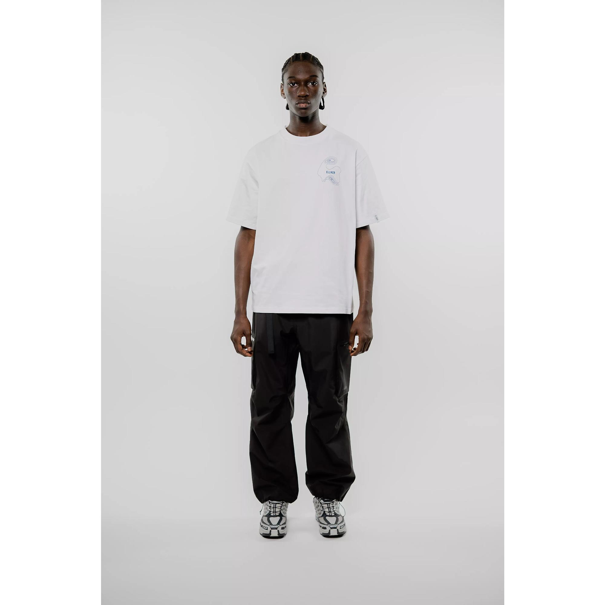 Product image 2 of 9 of Elliker Unisex Rill Hand Print Short Sleeve T-Shirt - White