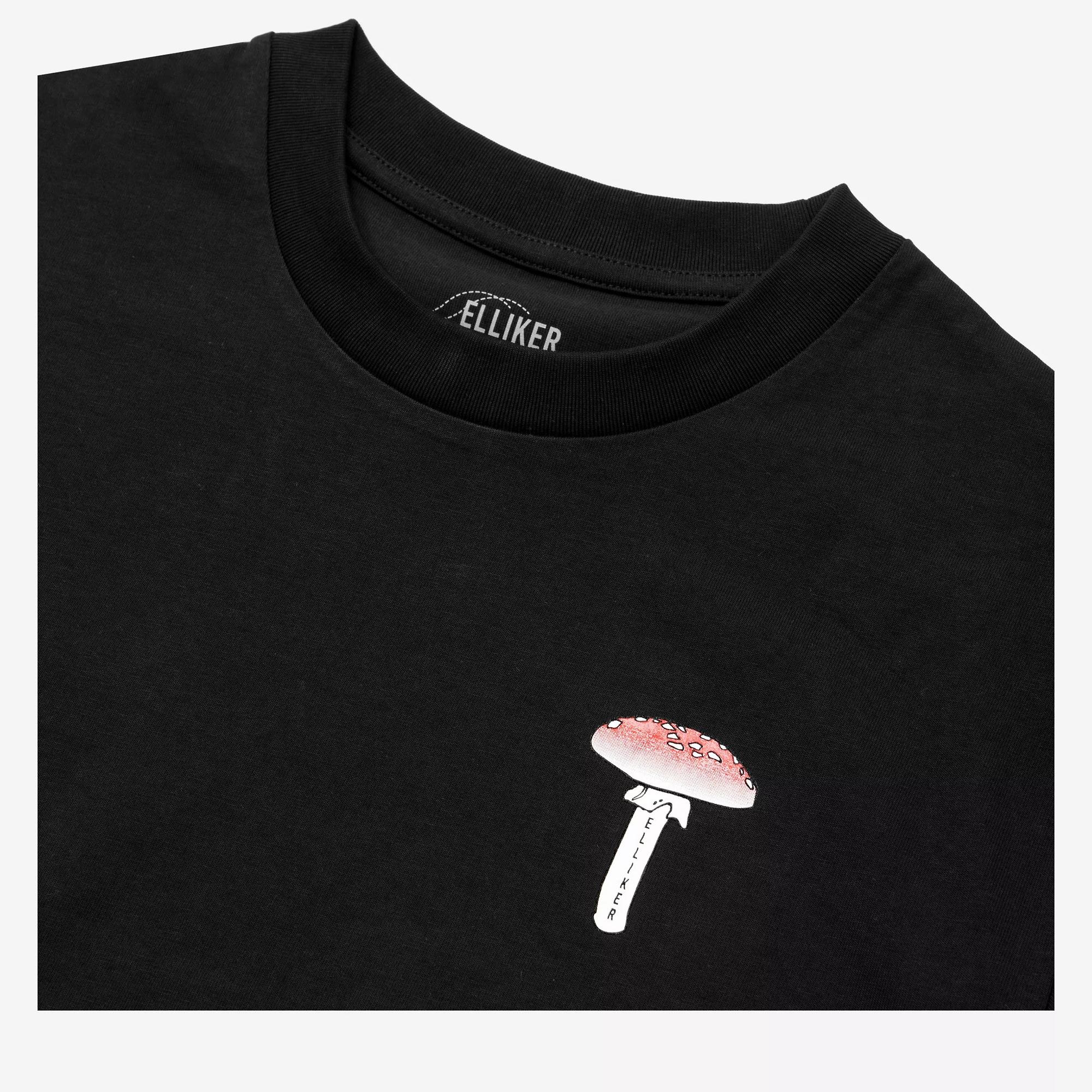 Product image 6 of 9 of Elliker Unisex Rill Spore Print Short Sleeve T-Shirt - Black