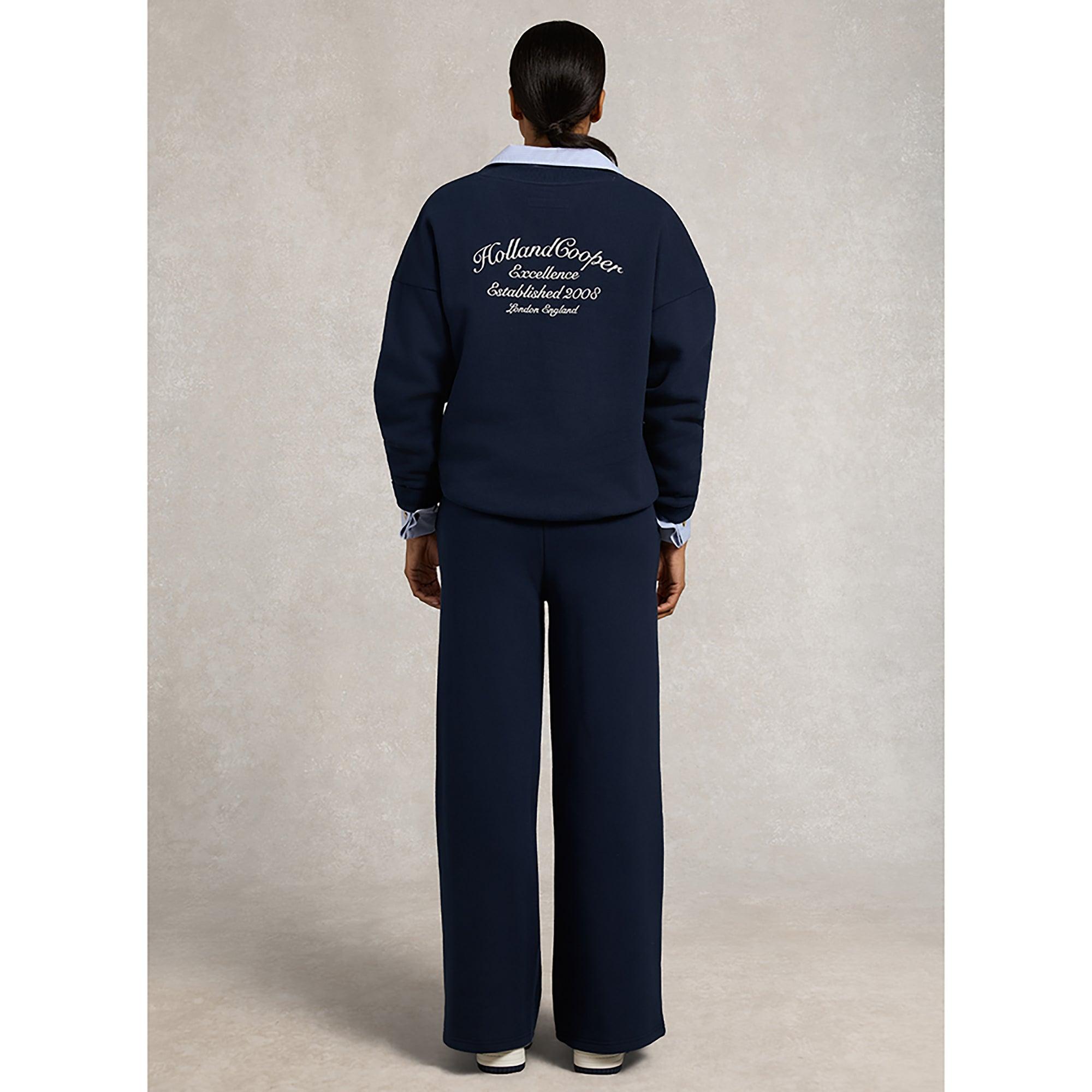 Product image 5 of 9 of Holland Cooper Women's Relaxed Fit V-Neck Sweat - Ink Navy Ecru