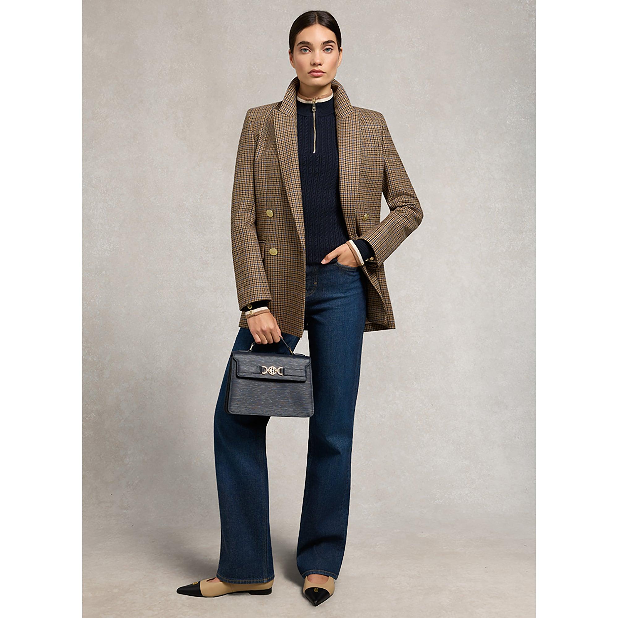 Product image 4 of 10 of Holland Cooper Women's Zoe Quarter Zip Knit - Ink Navy