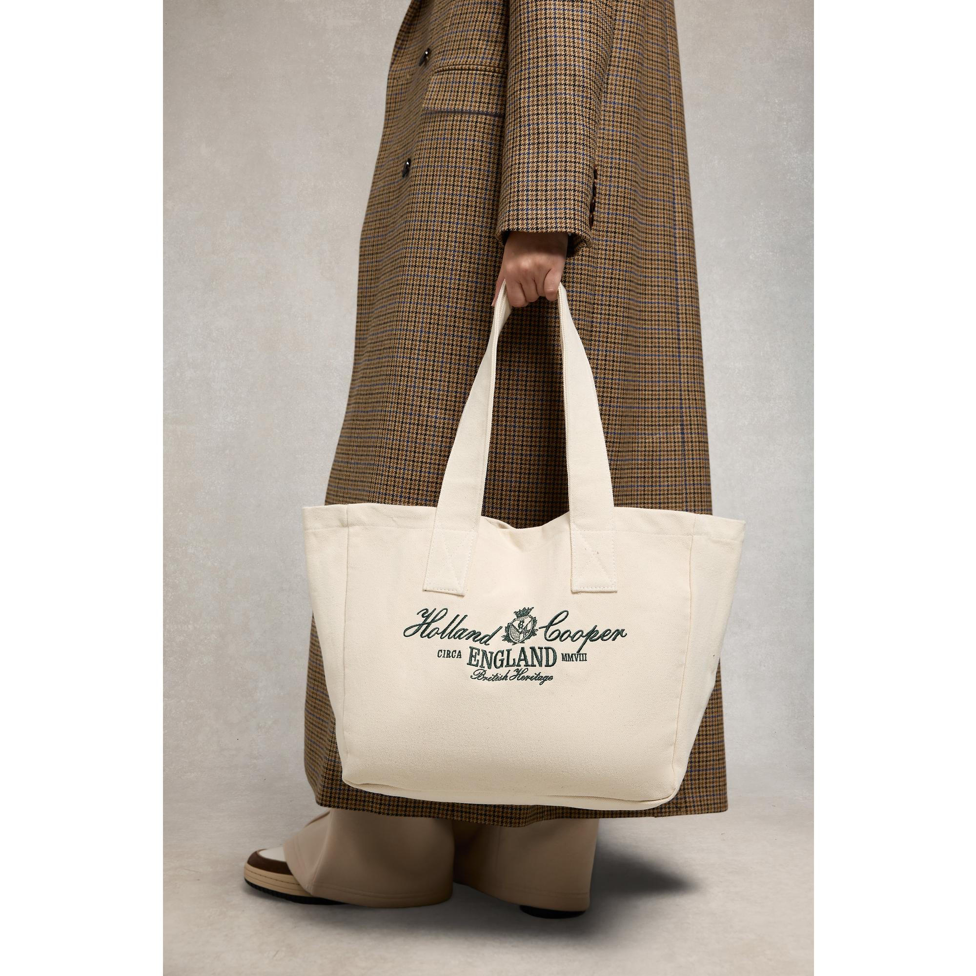 Product image 2 of 7 of Holland Cooper Women's Essential Tote Bag - Ecru Racing Green