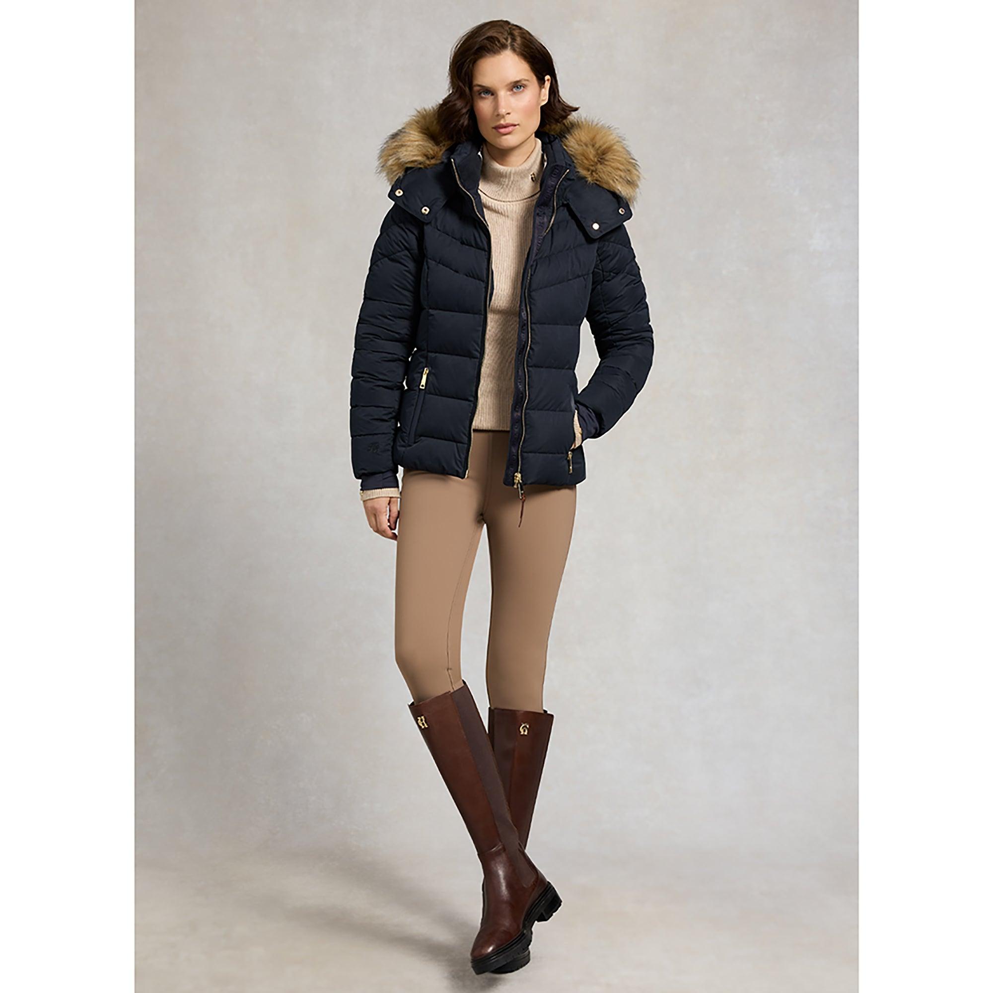 Product image 6 of 13 of Holland Cooper Women's Whistler Puffer Jacket - Ink Navy Natural
