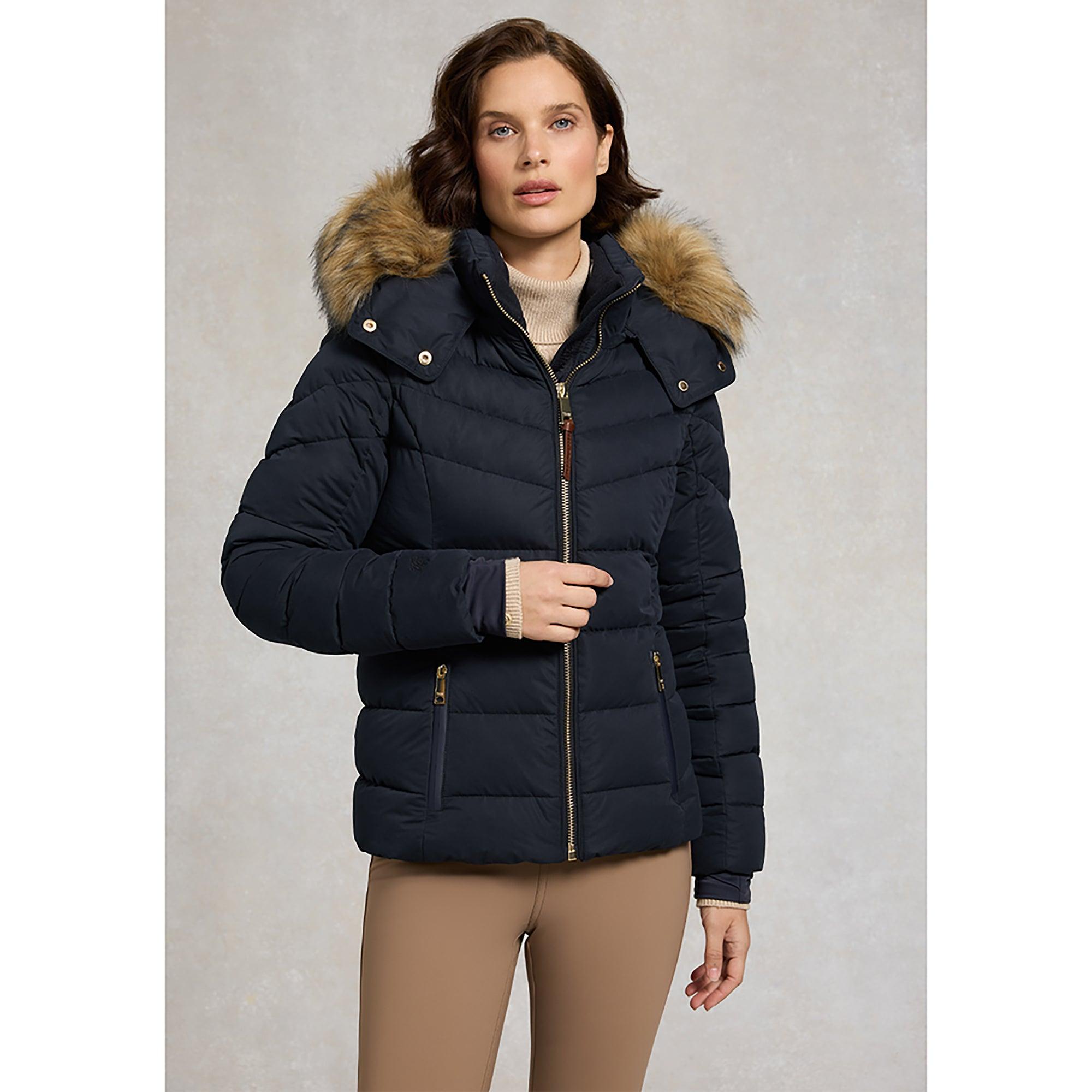 Product image 3 of 13 of Holland Cooper Women's Whistler Puffer Jacket - Ink Navy Natural