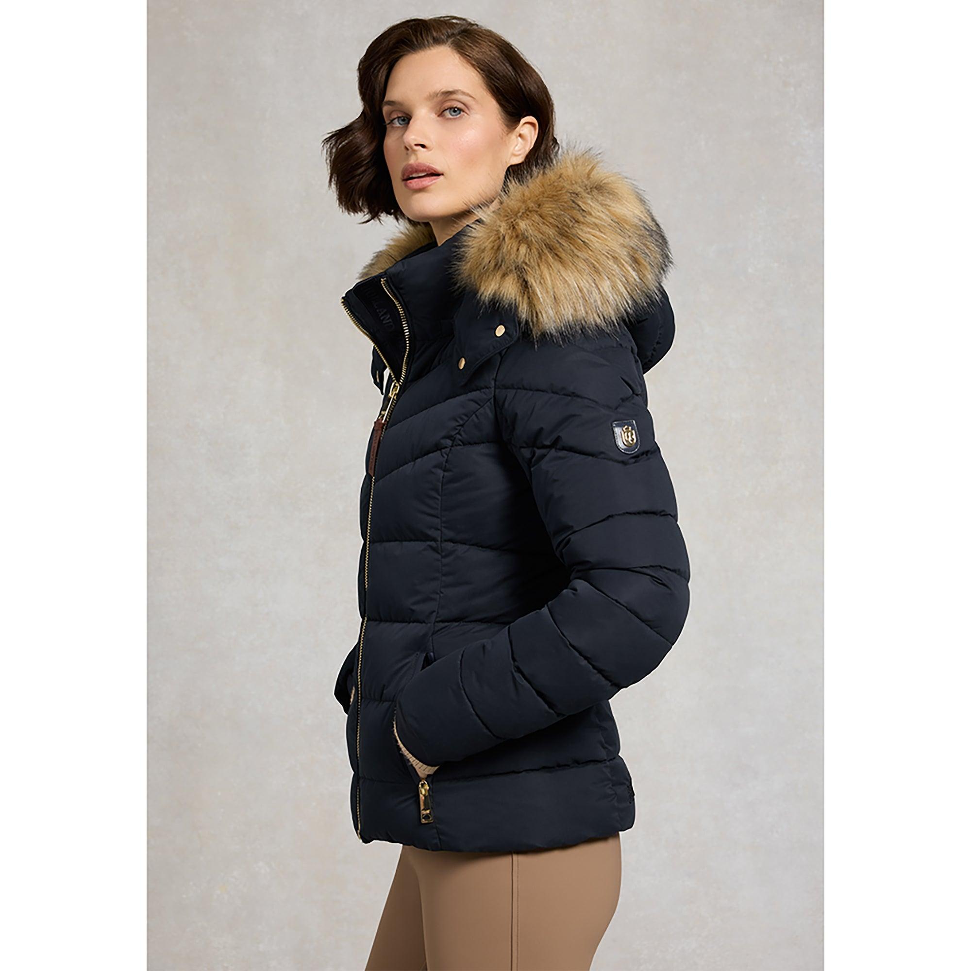 Product image 5 of 13 of Holland Cooper Women's Whistler Puffer Jacket - Ink Navy Natural