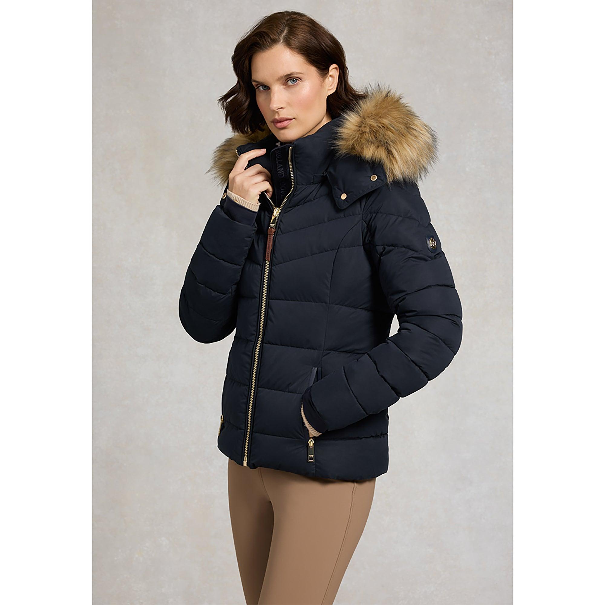 Product image 4 of 13 of Holland Cooper Women's Whistler Puffer Jacket - Ink Navy Natural