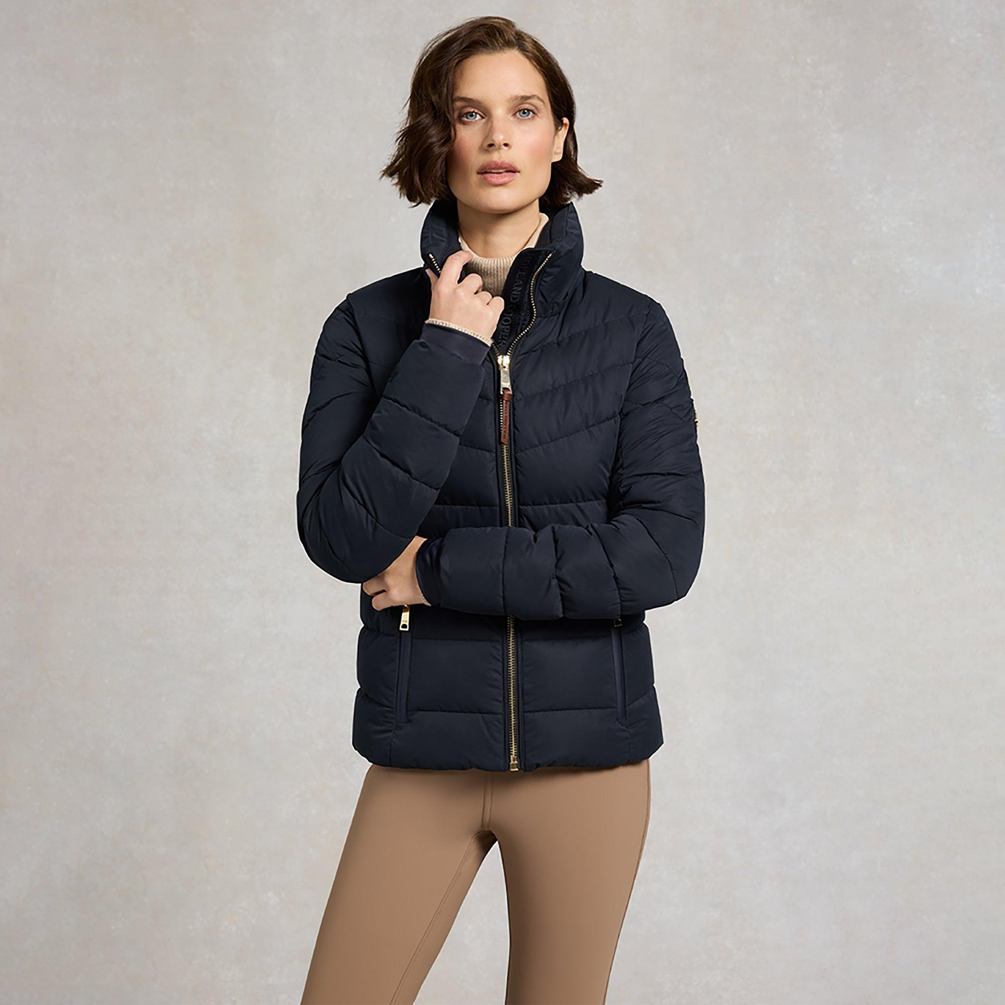 Product image 2 of 13 of Holland Cooper Women's Whistler Puffer Jacket - Ink Navy Natural