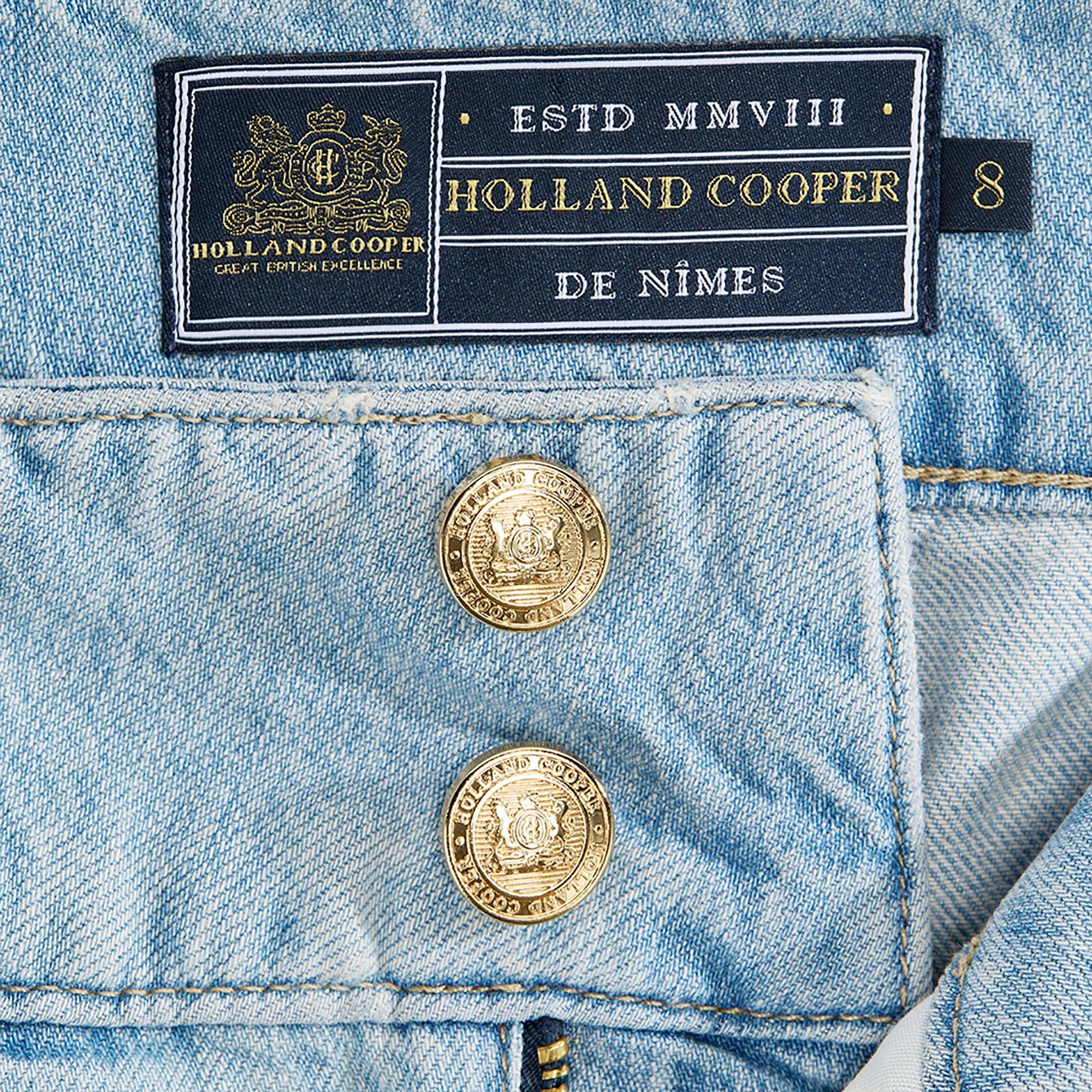Product image 7 of 9 of Holland Cooper Women's Tailored Wide Leg Jeans - Vintage Indigo