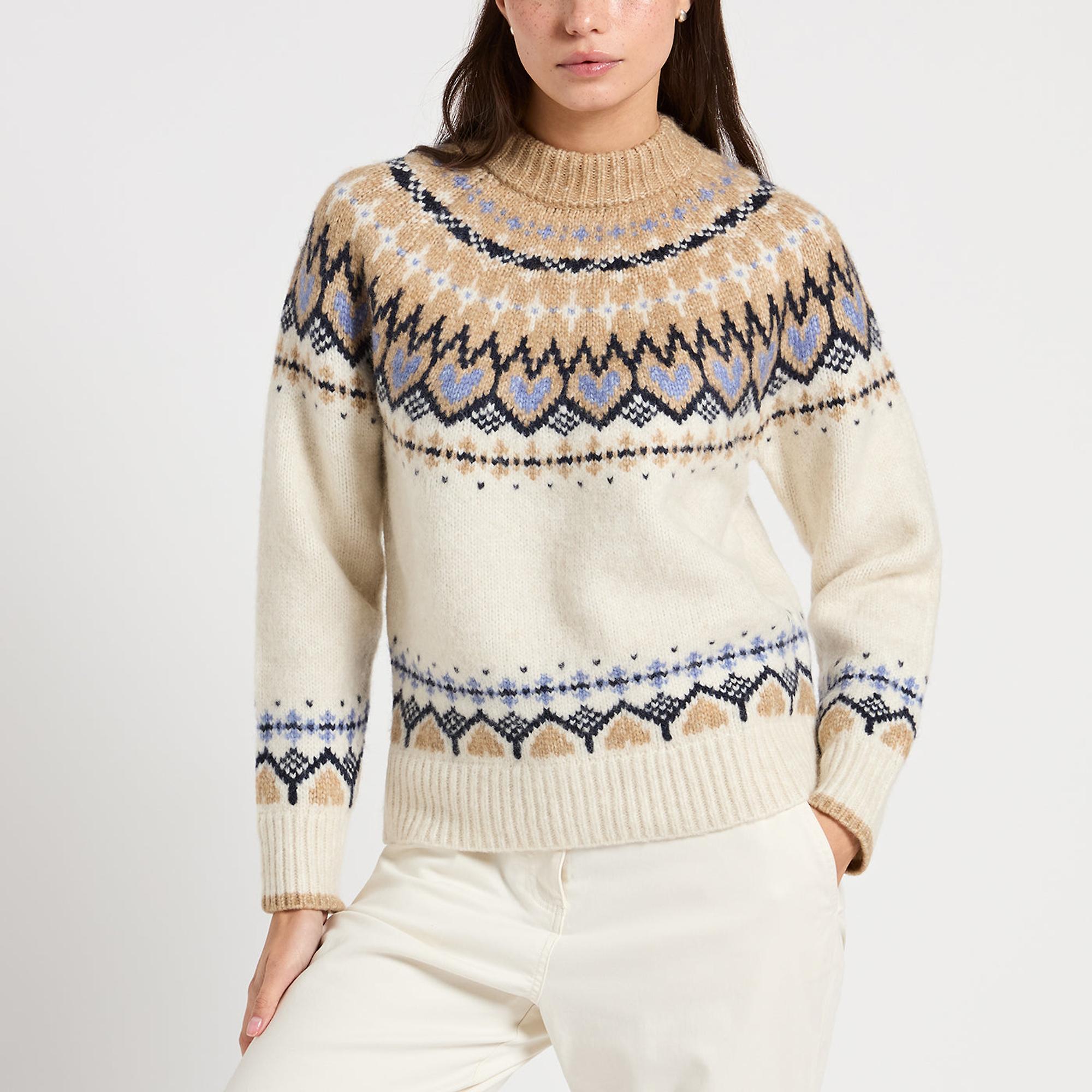 Product image 2 of 4 of Joules Women's Charlie Fairisle Knitted Jumper - Cream