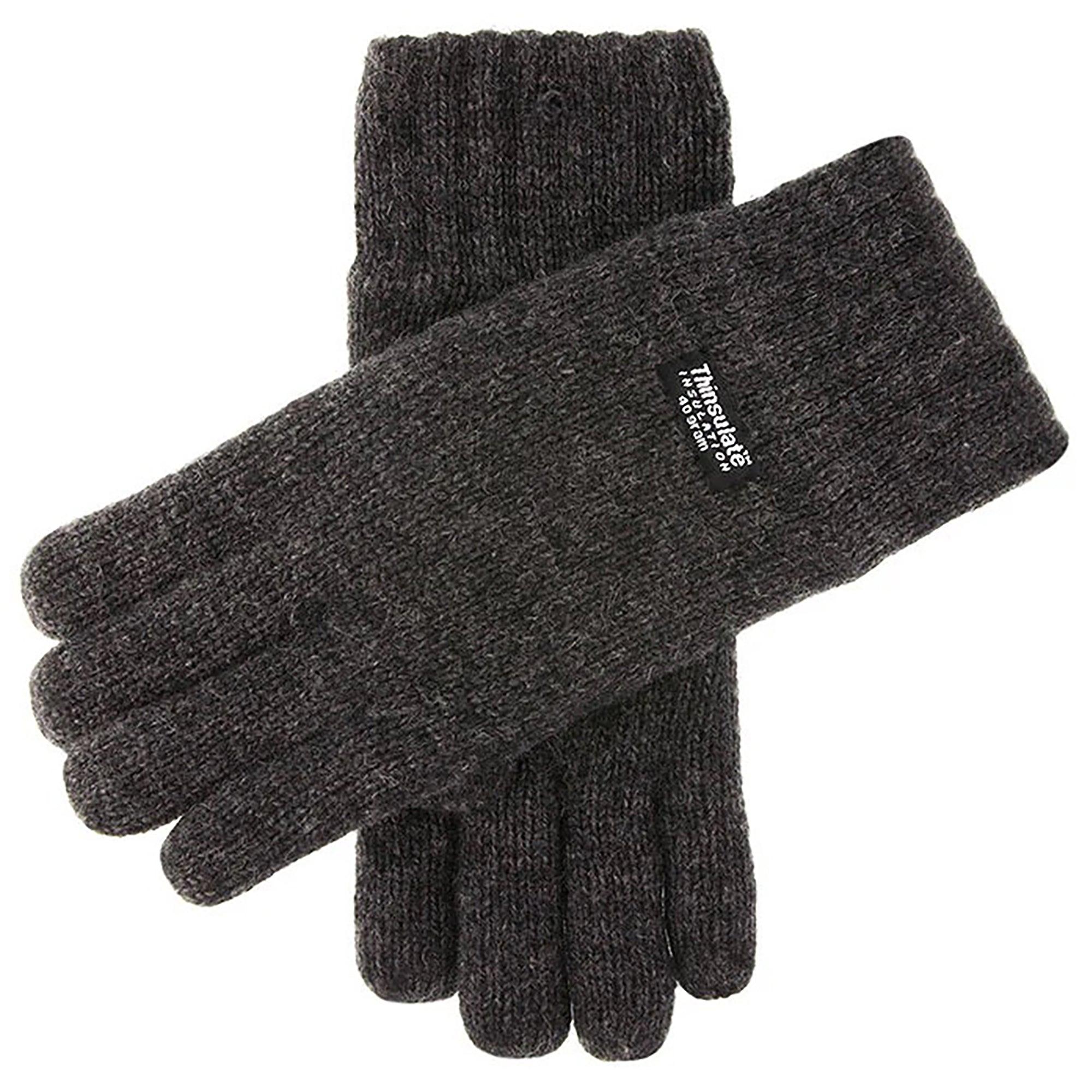 Product image 1 of 2 of Dents Men's Durham Thinsulate-Lined Knitted Gloves - Charcoal