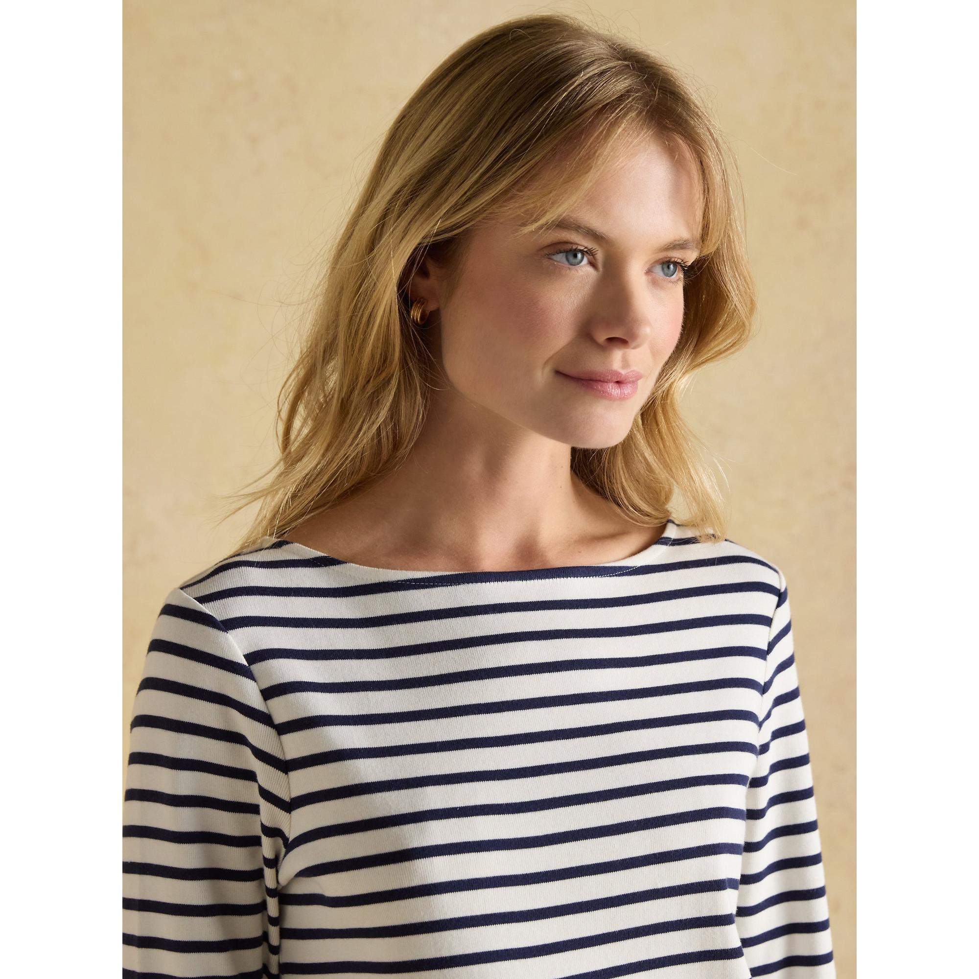 Product image 4 of 7 of Joules Women's Harbour Long Sleeve Top - Cream/Navy Stripe