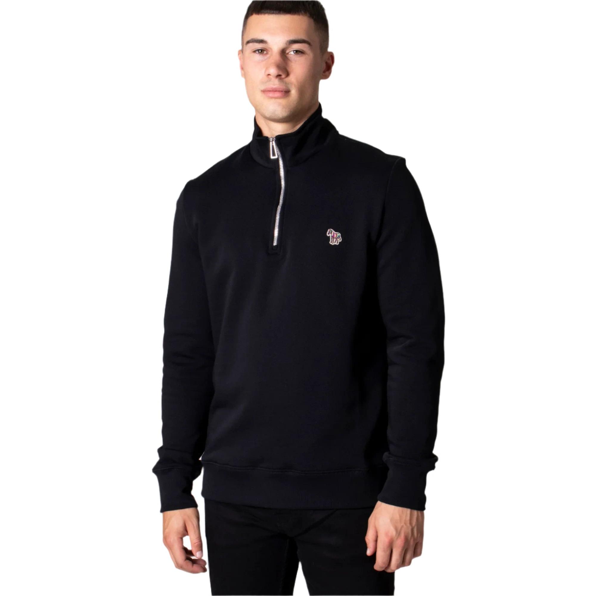 Product image 2 of 10 of Paul Smith Men's Regular Fit Zebra Half-Zip Sweatshirt - Black